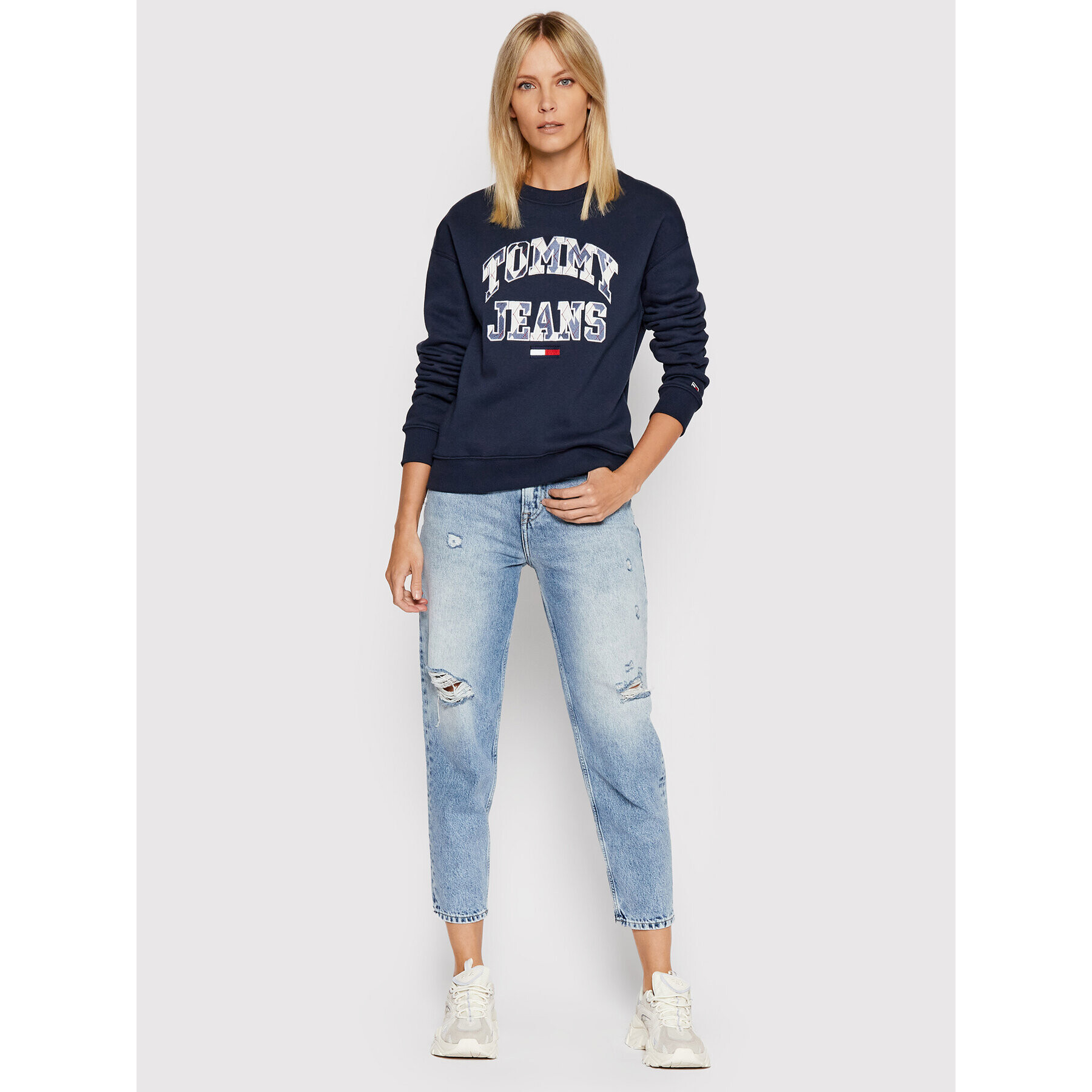 Tommy Jeans Mikina Tjw College DW0DW11829 Tmavomodrá Regular Fit - Pepit.cz