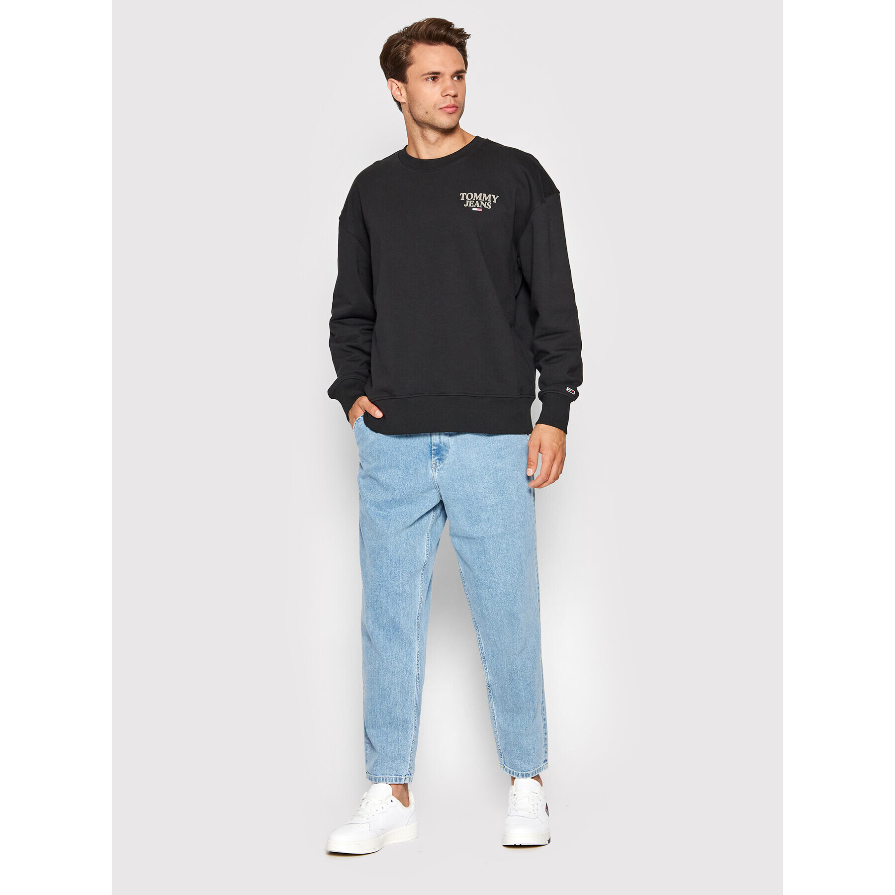 Tommy Jeans Mikina Tonal Entry Graphic DM0DM12939 Černá Regular Fit - Pepit.cz