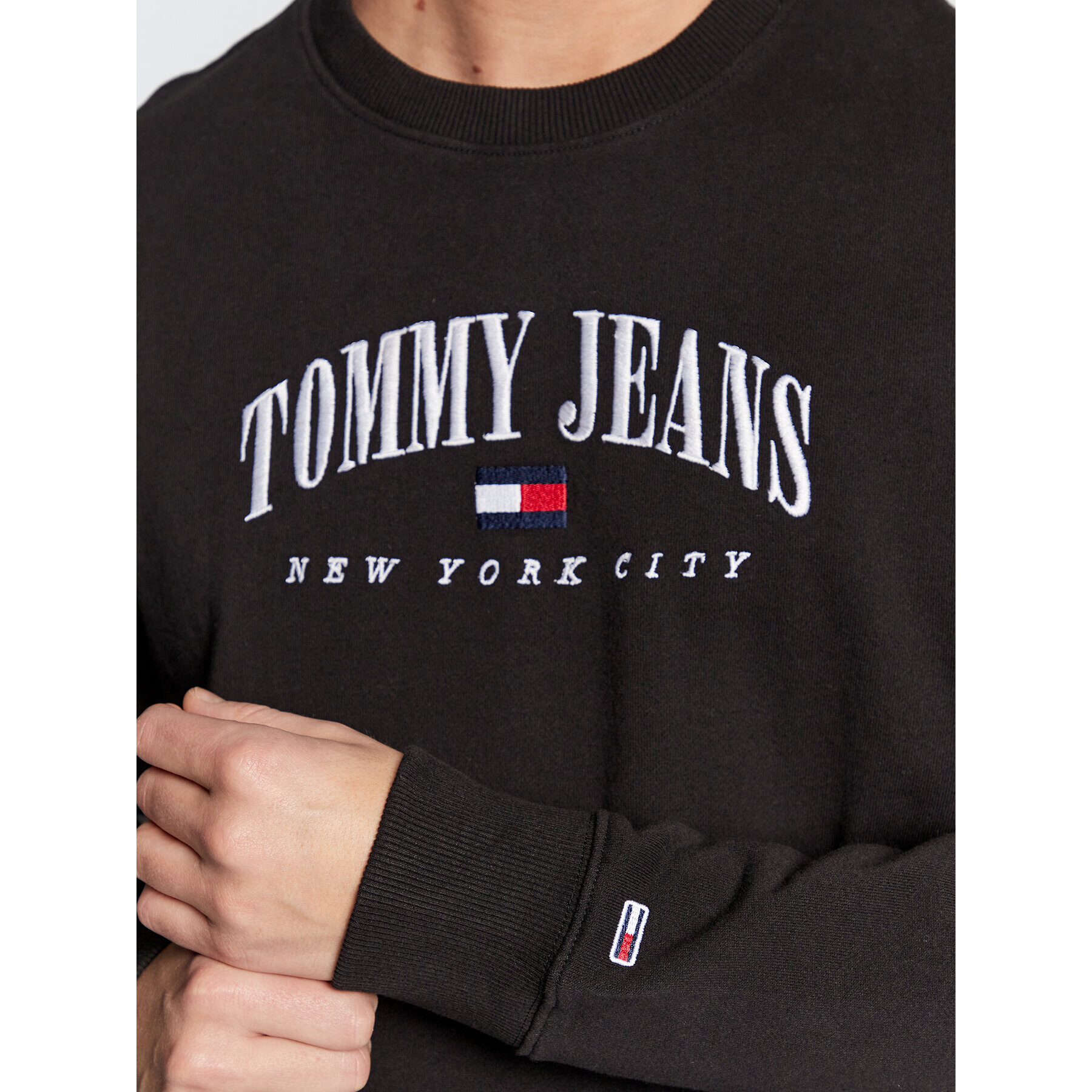 Tommy Jeans Mikina Varsity DM0DM15852 Černá Regular Fit - Pepit.cz