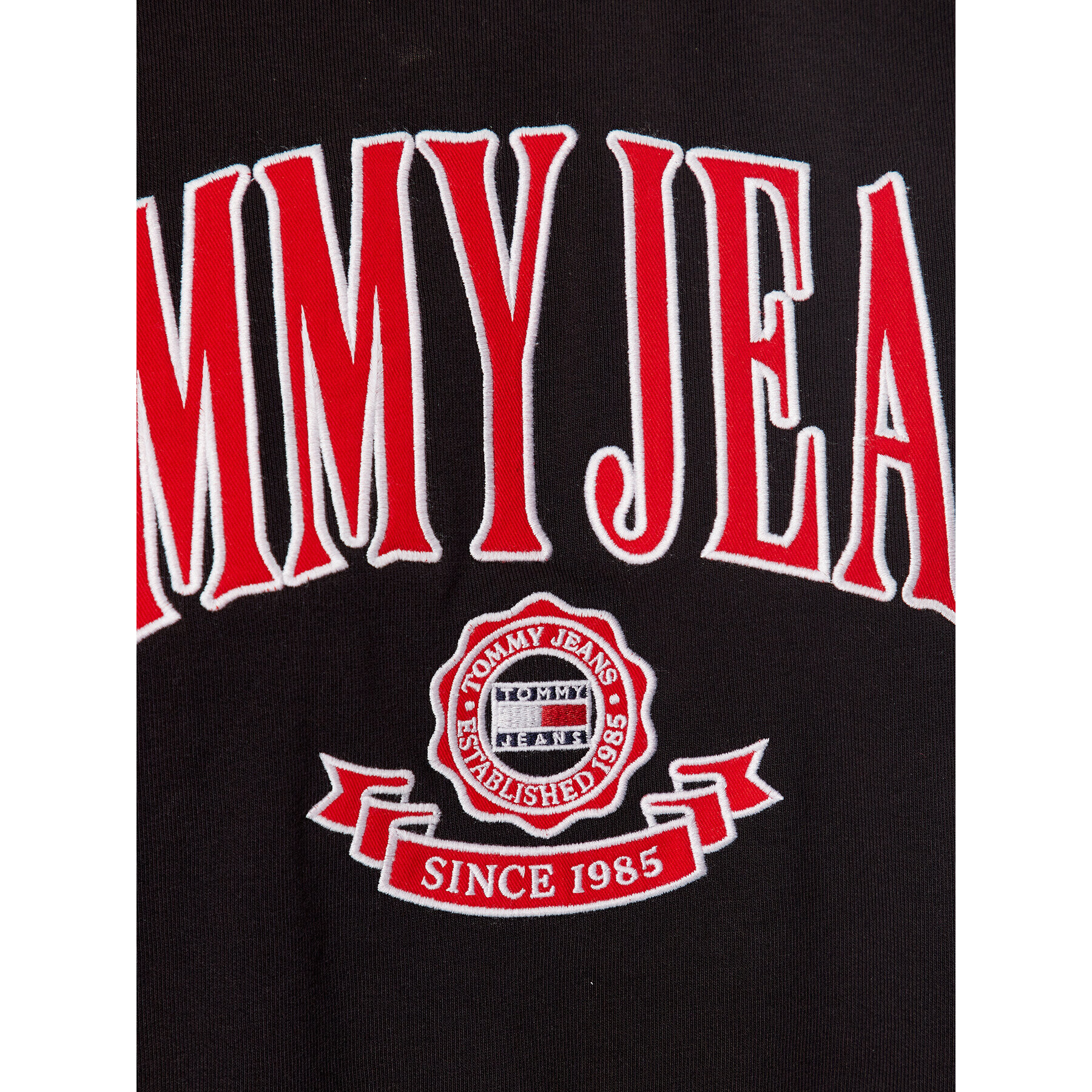 Tommy Jeans Mikina Varsity Prep 1 Crew DW0DW15419 Černá Oversize - Pepit.cz