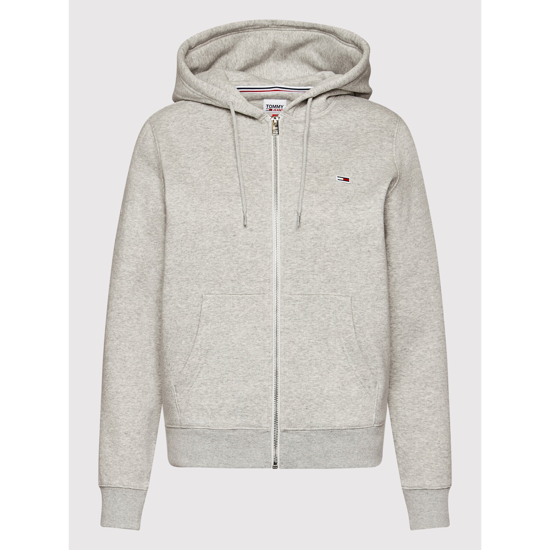 Tommy Jeans Mikina Zip Throught DW0DW10135 Šedá Regular Fit - Pepit.cz