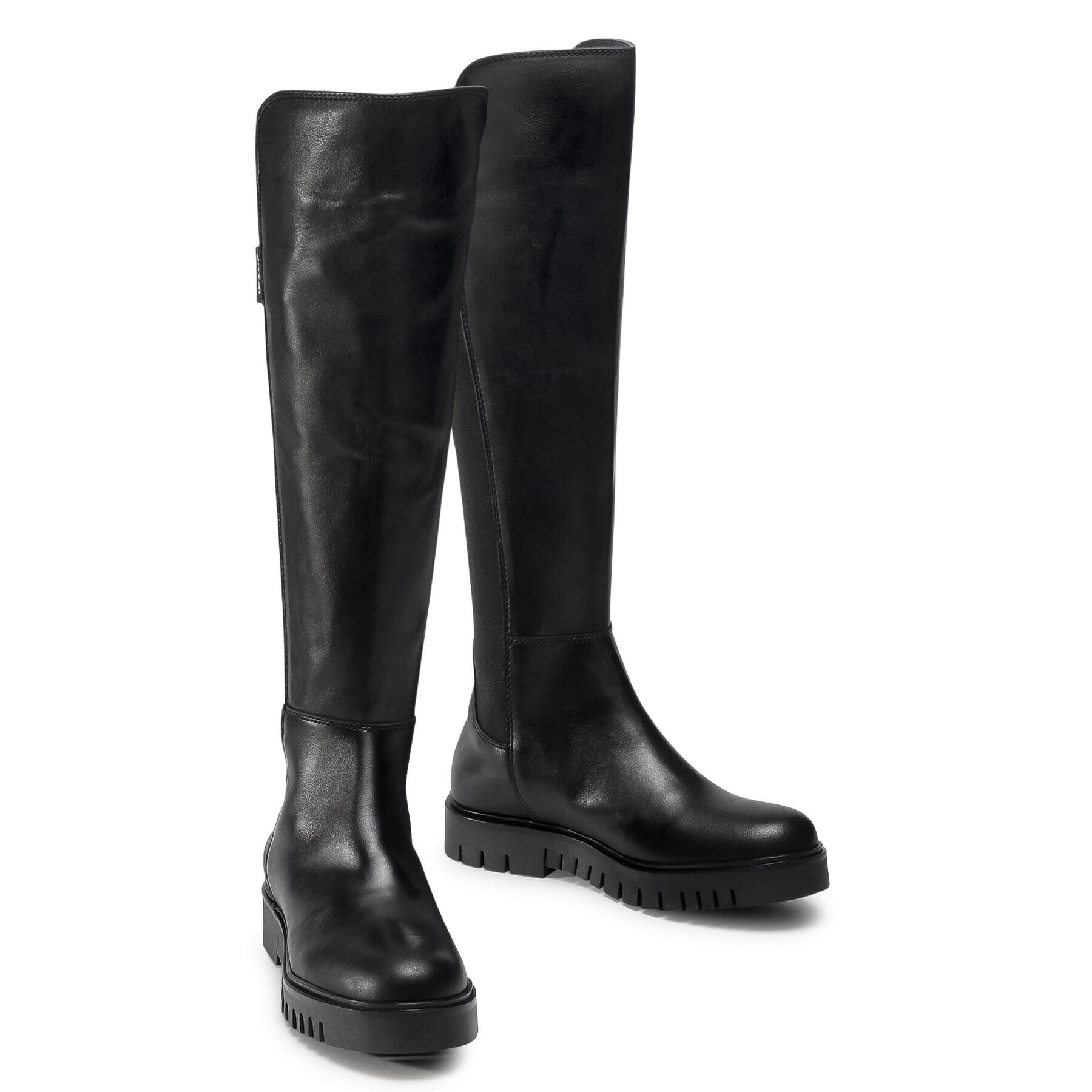 Tommy Jeans Mušketýrky Double Detail Long Boot EN0EN01084 Černá - Pepit.cz