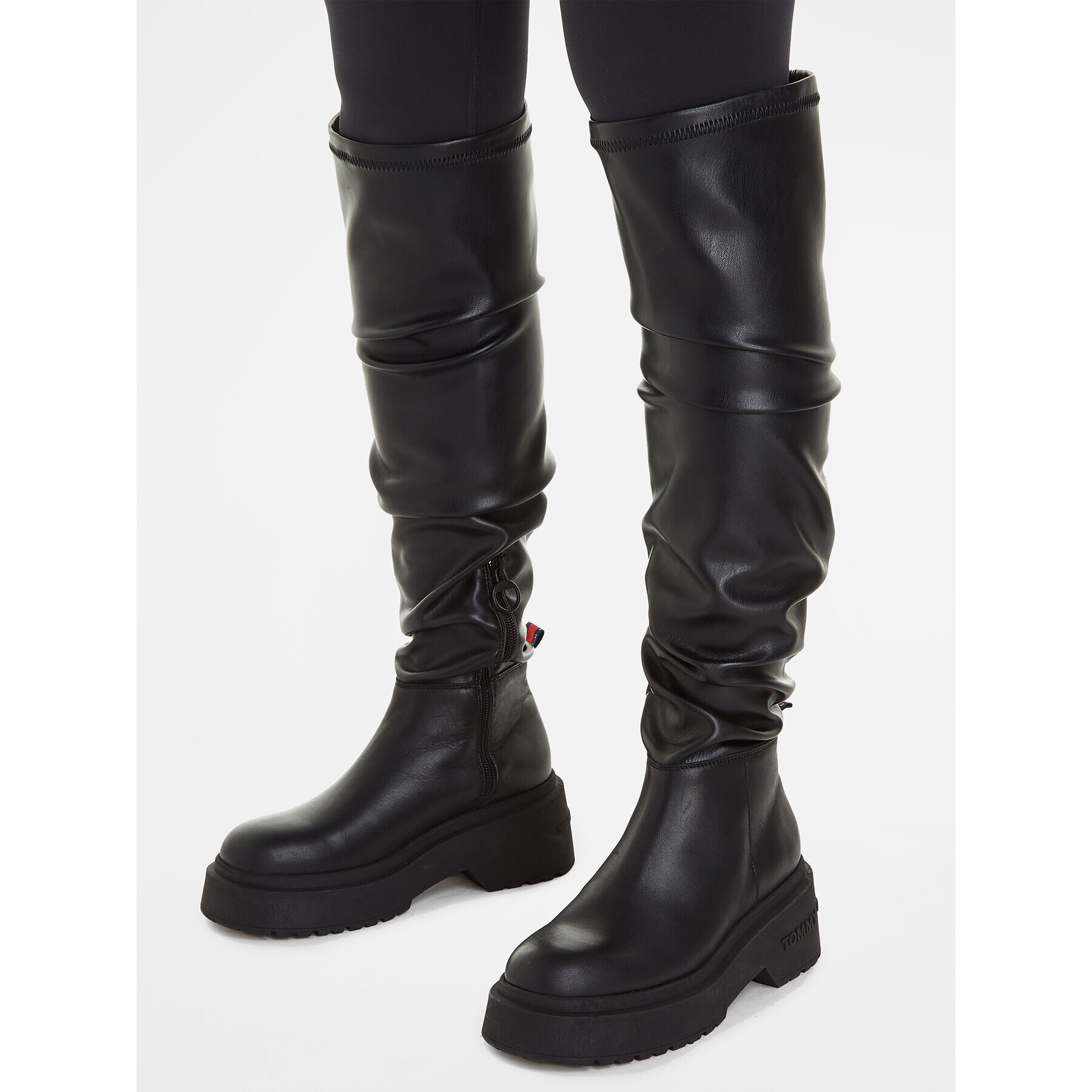 Tommy Jeans Mušketýrky Tjw Over The Knee Boots EN0EN02254 Černá - Pepit.cz