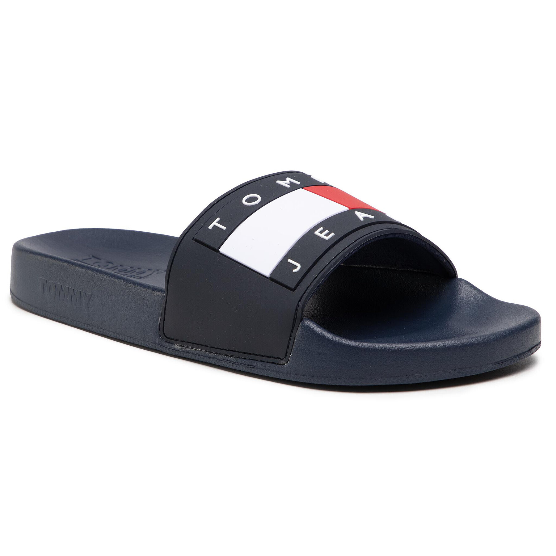 Tommy Jeans Nazouváky Flag Pool Slide EM0EM00689 Tmavomodrá - Pepit.cz