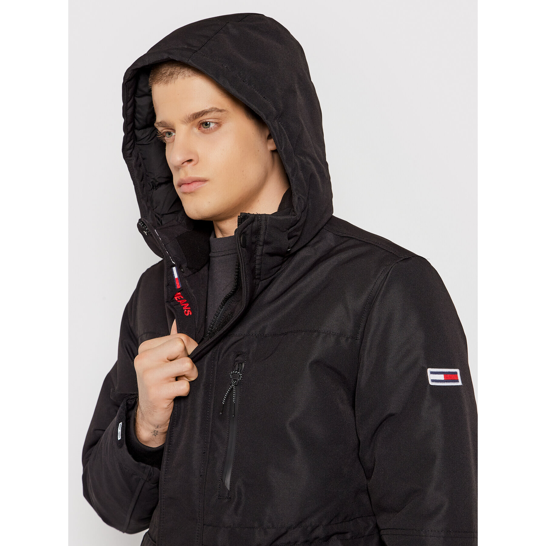 Tommy Jeans Parka Tech DM0DM11180 Černá Regular Fit - Pepit.cz