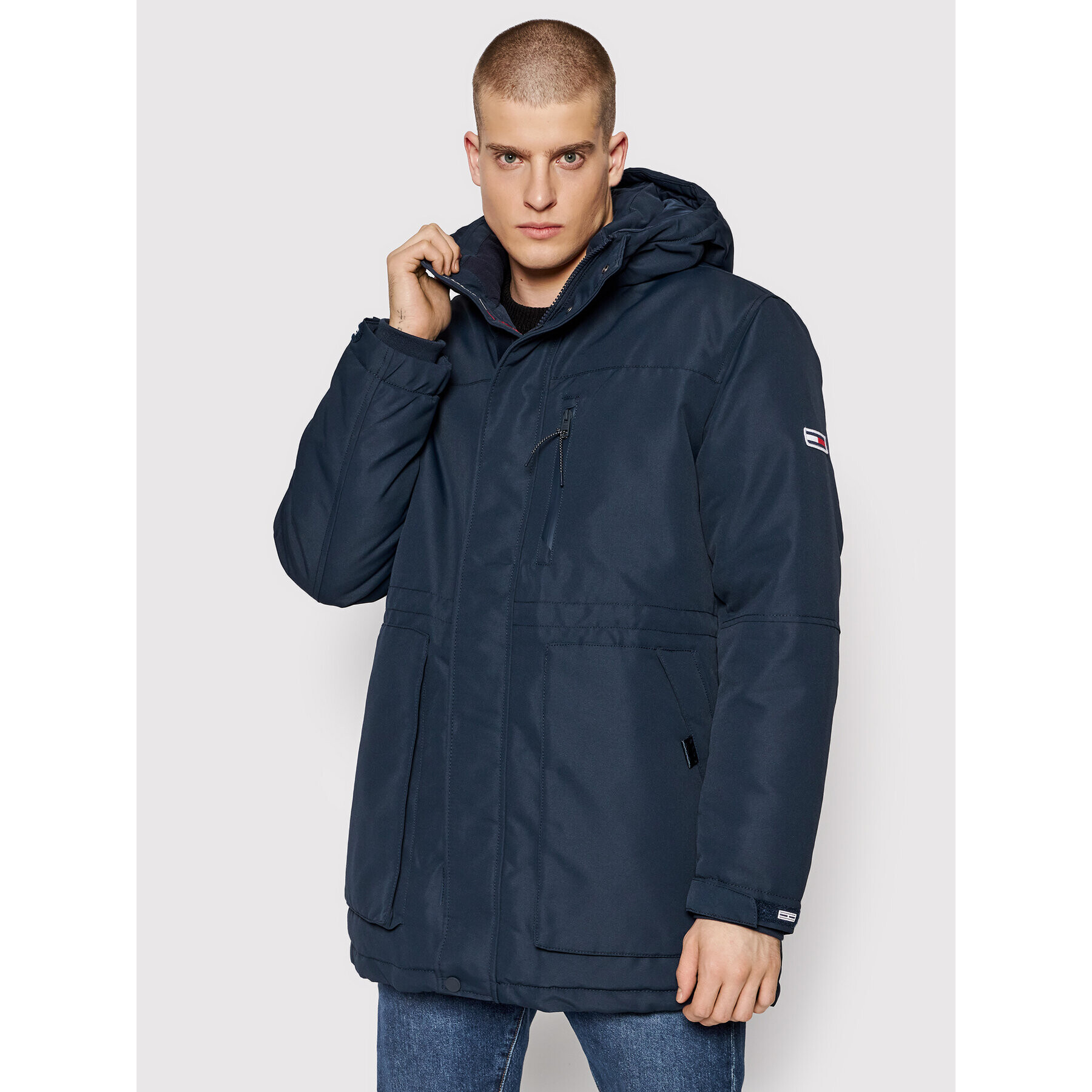 Tommy Jeans Parka Tech DM0DM11180 Tmavomodrá Regular Fit - Pepit.cz