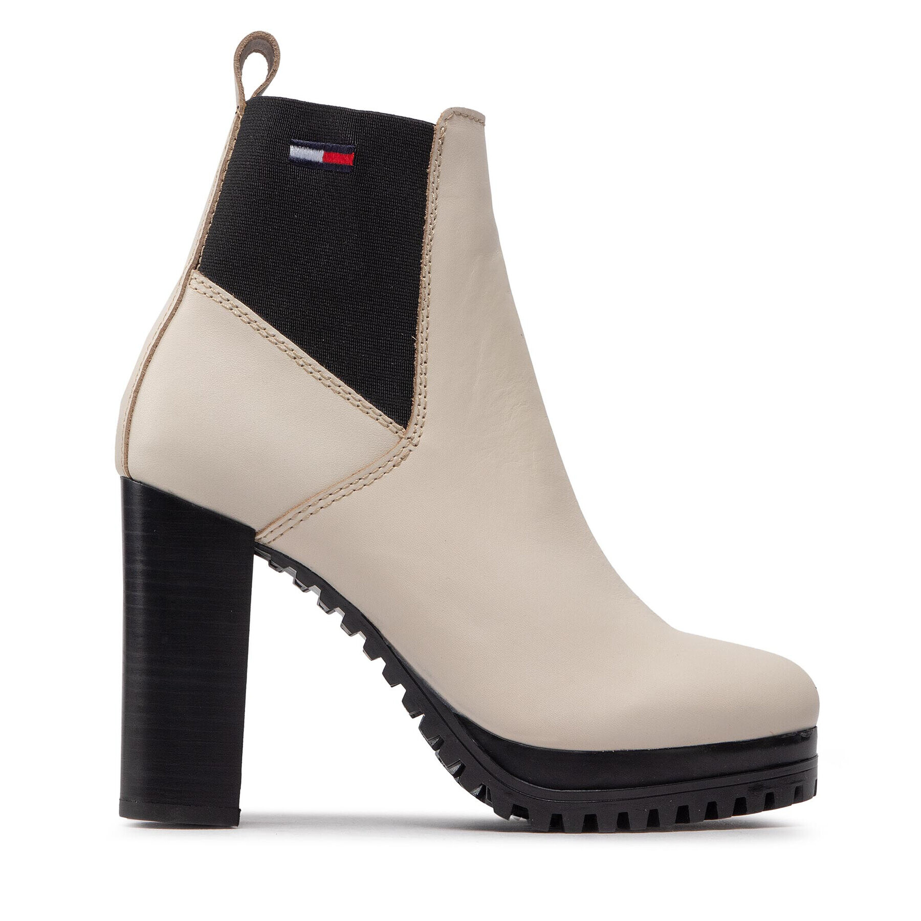 Tommy Jeans Polokozačky Essential High Heel Boot EN0EN02045 Béžová - Pepit.cz