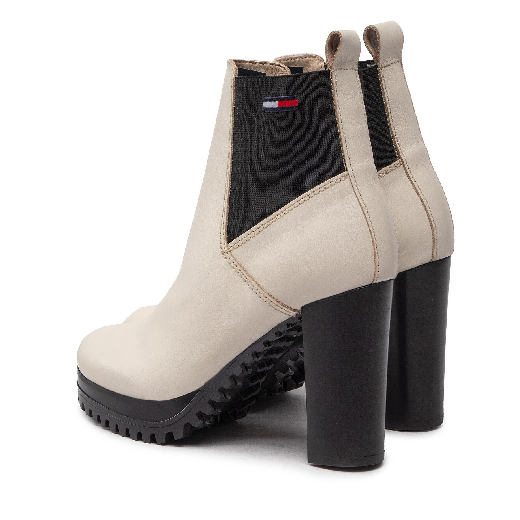 Tommy Jeans Polokozačky Essential High Heel Boot EN0EN02045 Béžová - Pepit.cz