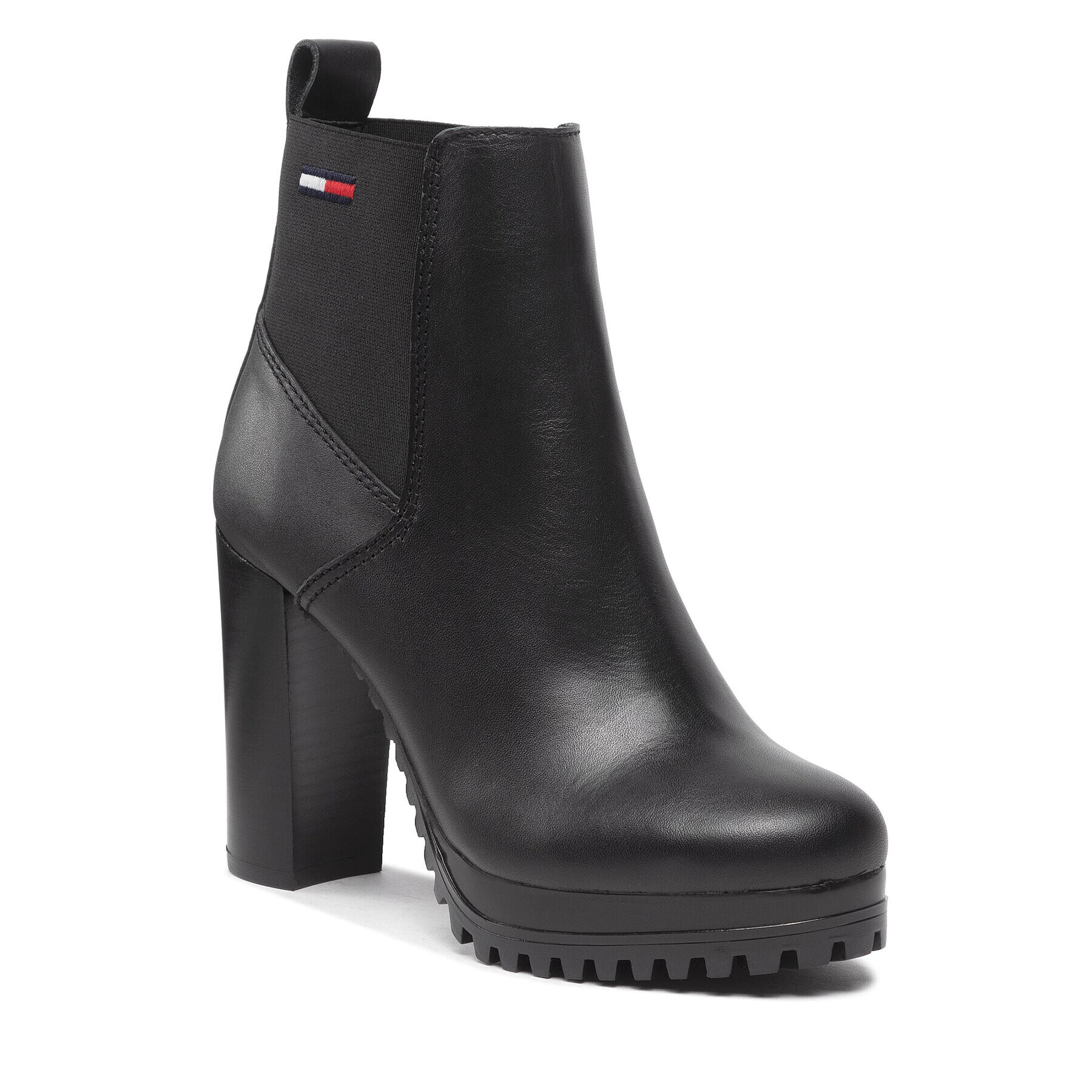 Tommy Jeans Polokozačky Essential High Heel Boot EN0EN02045 Černá - Pepit.cz