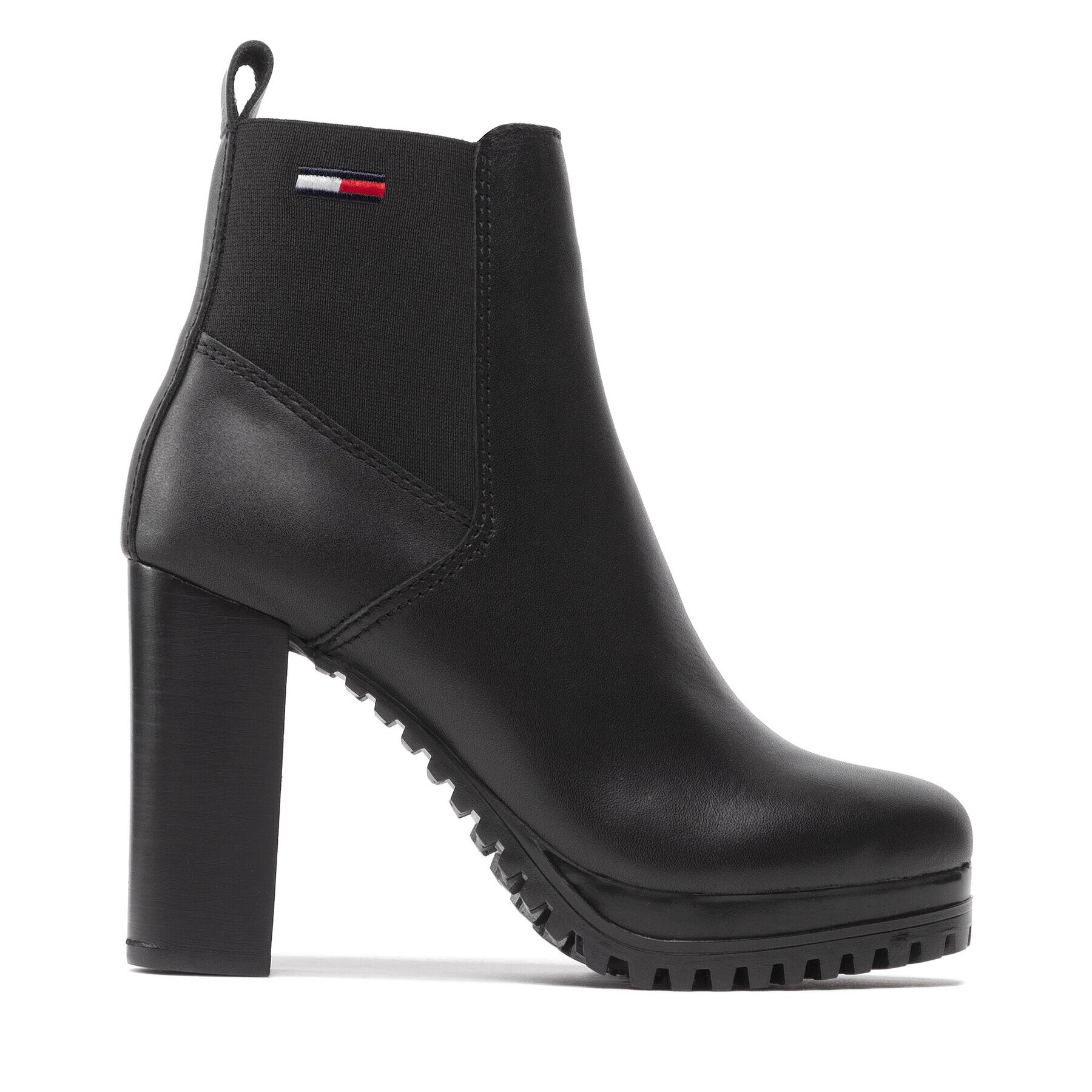 Tommy Jeans Polokozačky Essential High Heel Boot EN0EN02045 Černá - Pepit.cz