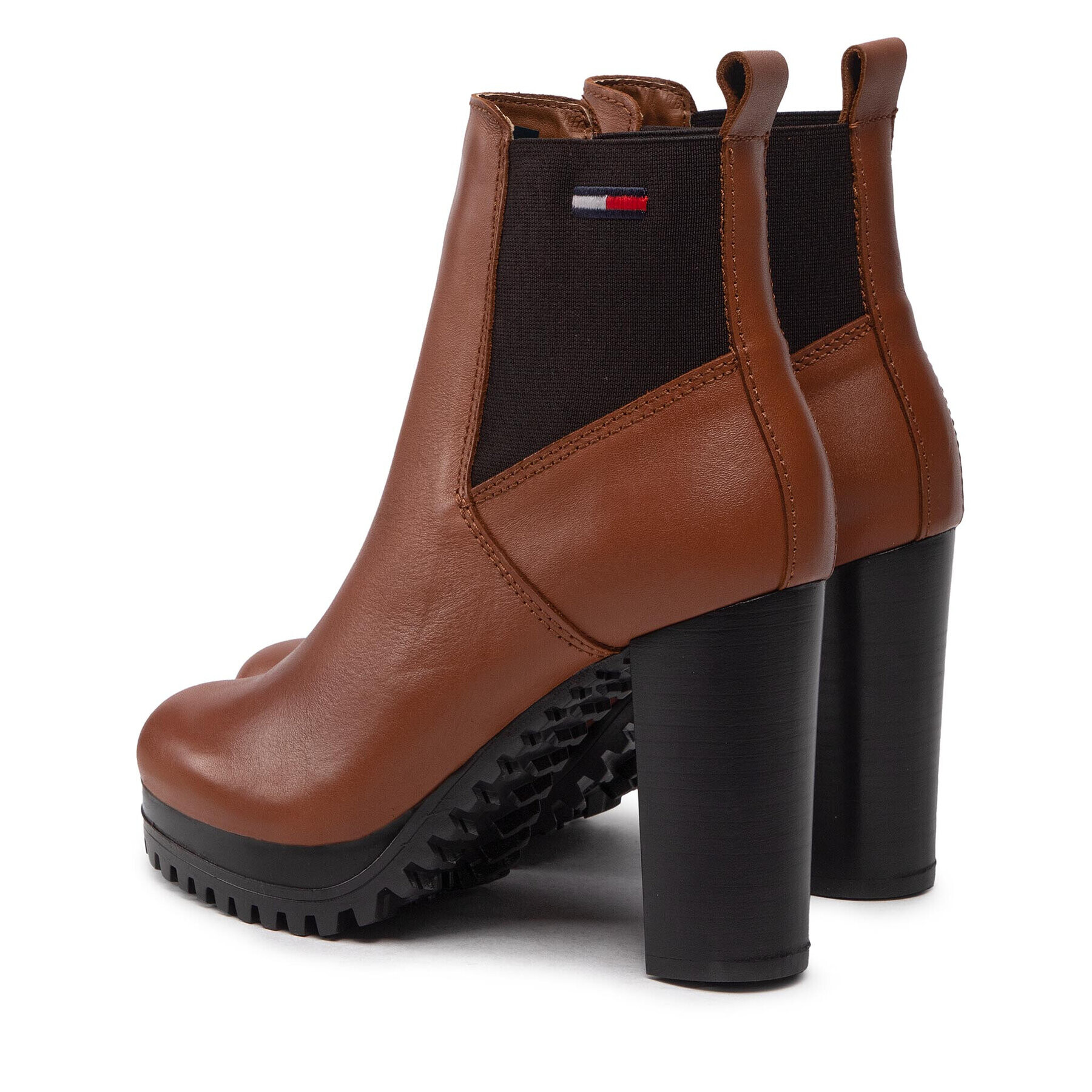 Tommy Jeans Polokozačky Essential High Heel Boot EN0EN02045 Hnědá - Pepit.cz