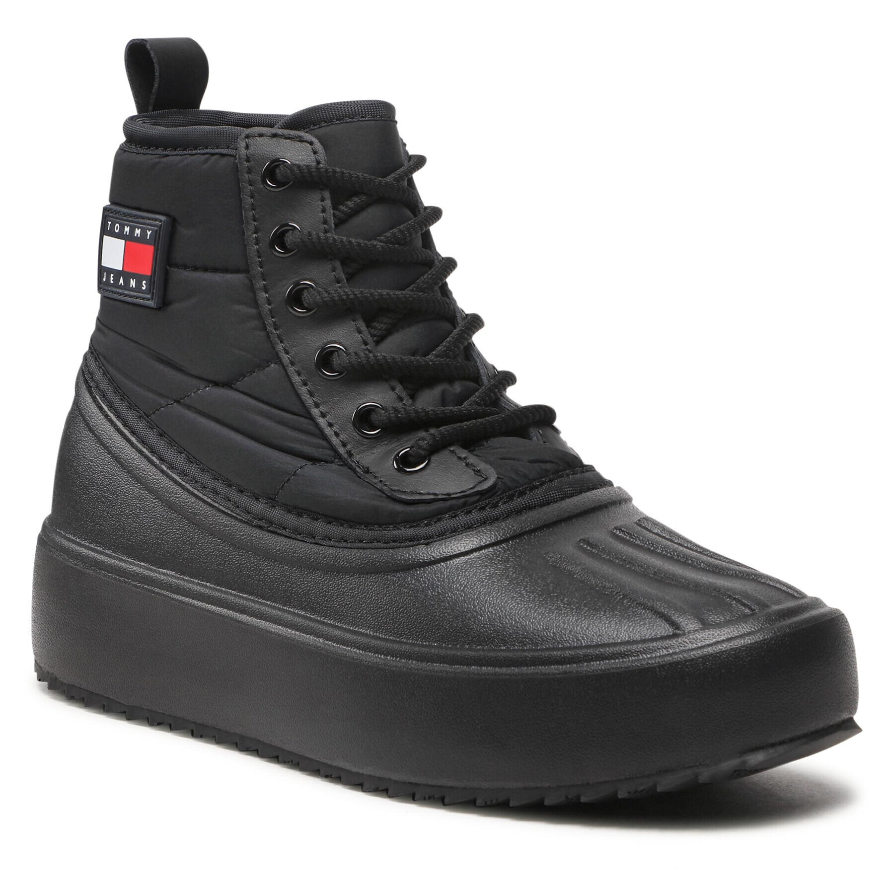 Tommy Jeans Polokozačky Fashion Boot EN0EN01912 Černá - Pepit.cz