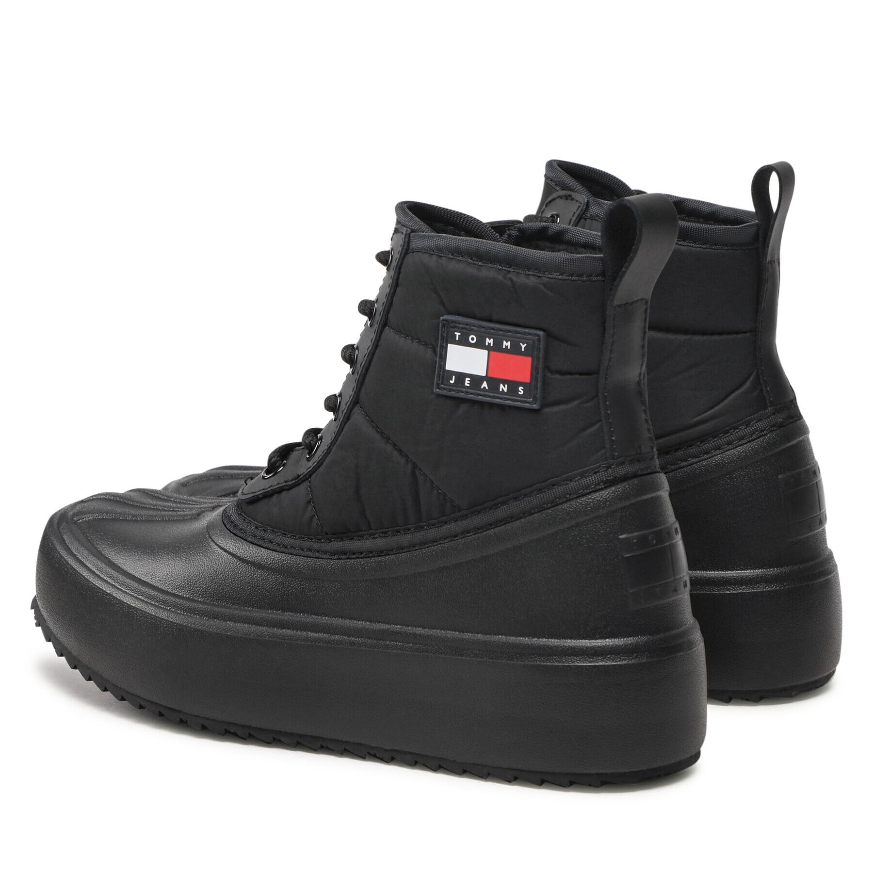 Tommy Jeans Polokozačky Fashion Boot EN0EN01912 Černá - Pepit.cz