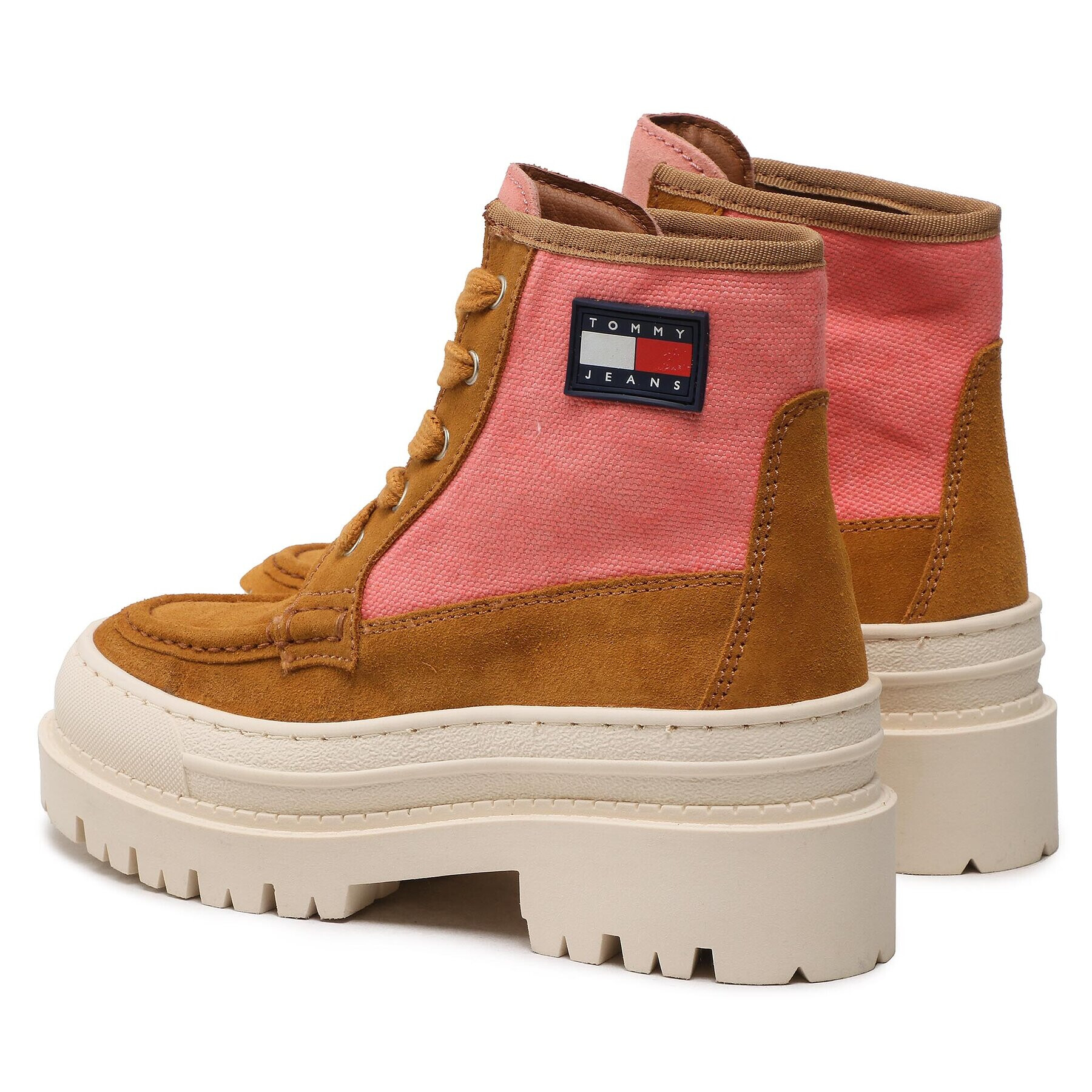 Tommy Jeans Polokozačky Foxing Lace Up Boot EN0EN01915 Hnědá - Pepit.cz