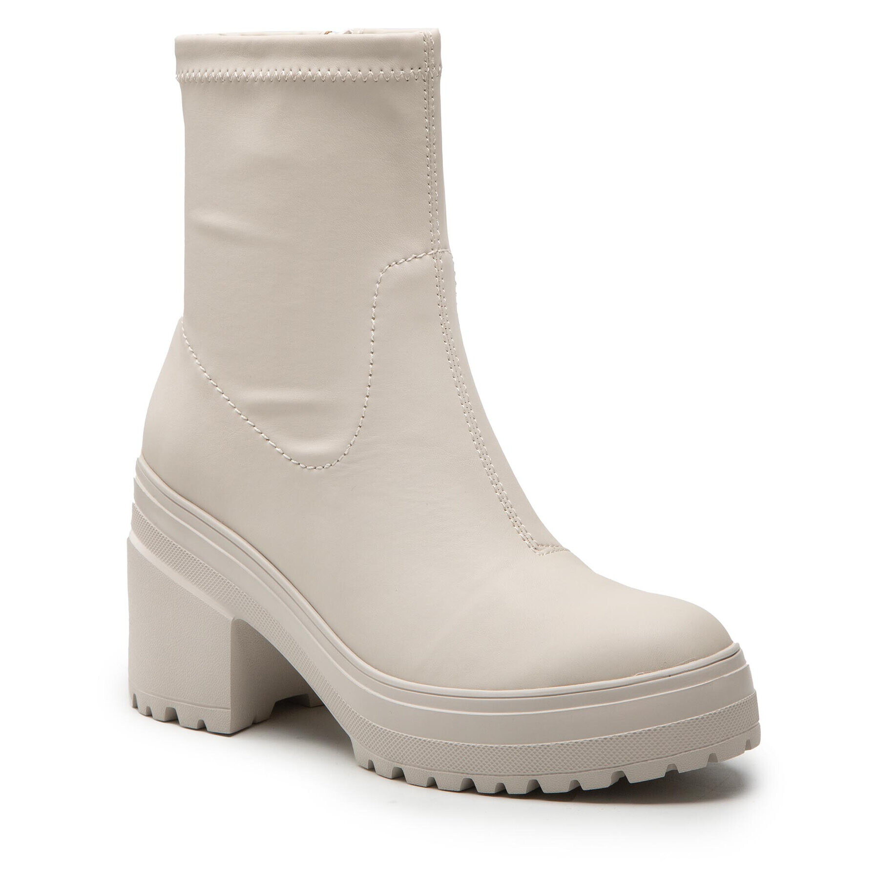 Tommy Jeans Polokozačky Heeled Boot EN0EN01947 Béžová - Pepit.cz