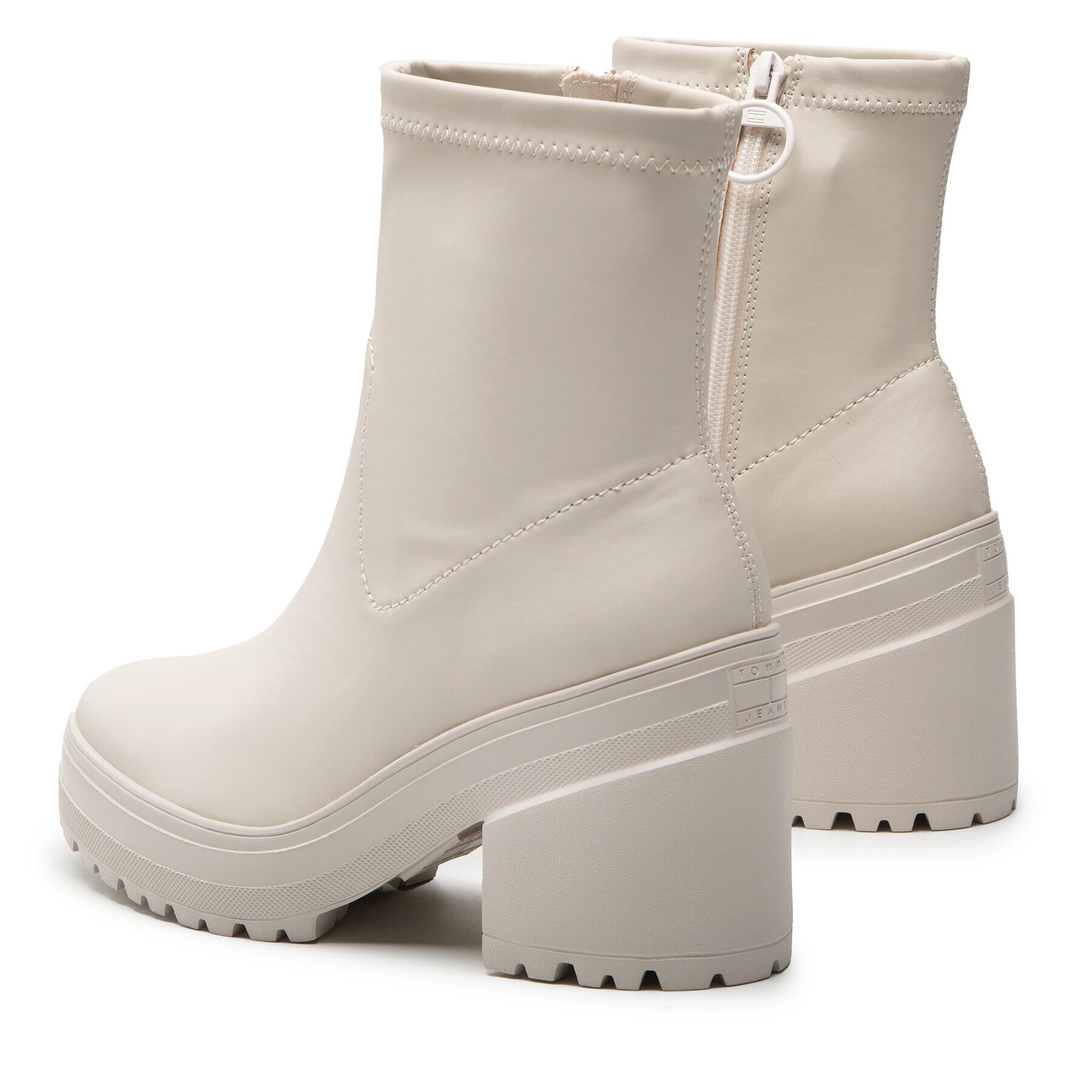 Tommy Jeans Polokozačky Heeled Boot EN0EN01947 Béžová - Pepit.cz