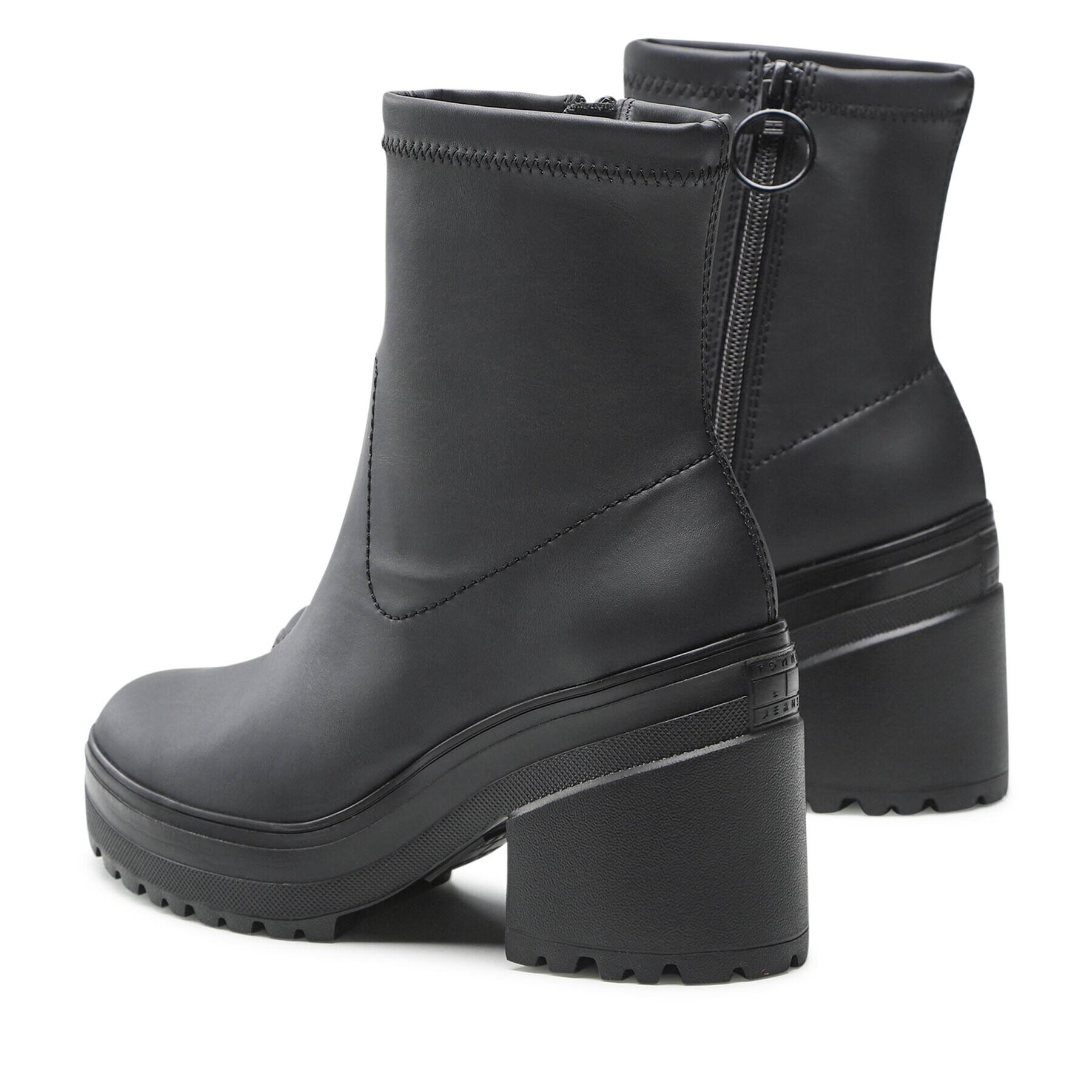 Tommy Jeans Polokozačky Heeled Boot EN0EN01947 Černá - Pepit.cz