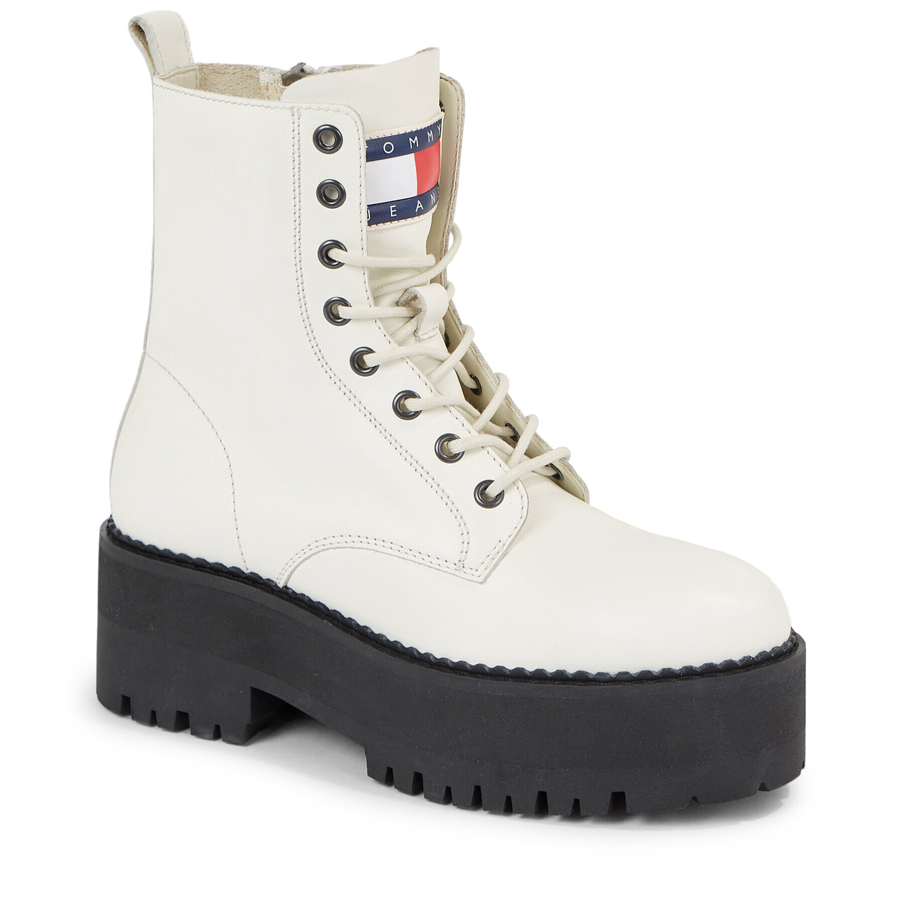 Tommy Jeans Polokozačky Tjw Boot Zip Up EN0EN02305 Bílá - Pepit.cz