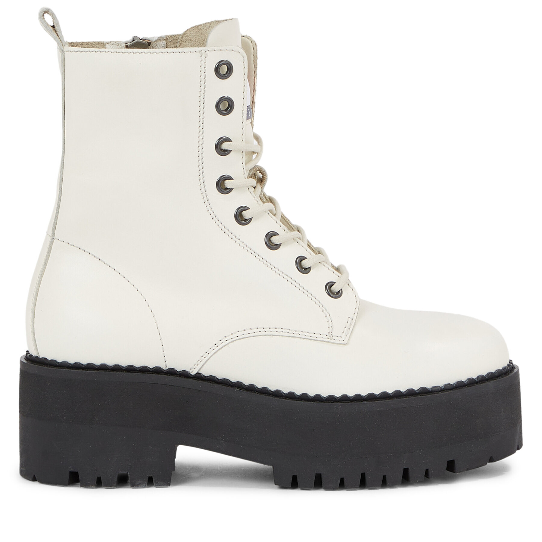 Tommy Jeans Polokozačky Tjw Boot Zip Up EN0EN02305 Bílá - Pepit.cz