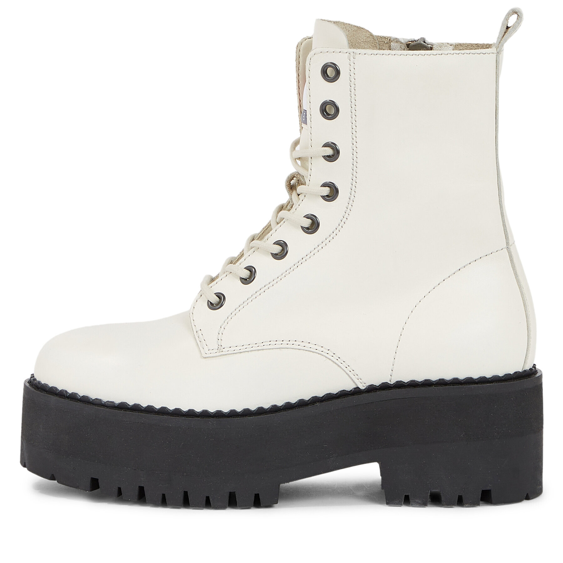 Tommy Jeans Polokozačky Tjw Boot Zip Up EN0EN02305 Bílá - Pepit.cz