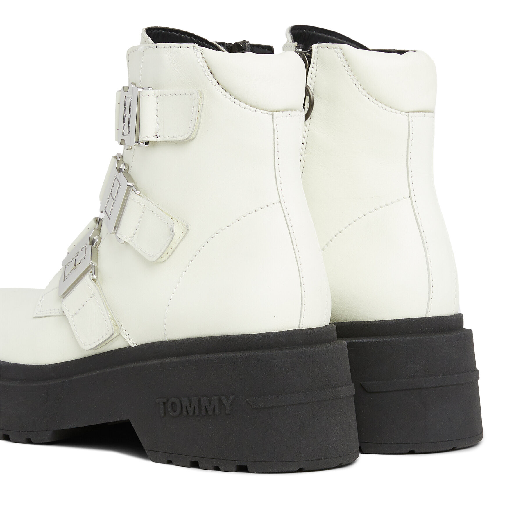 Tommy Jeans Polokozačky Tjw Chunky Boot Hardware EN0EN02443 Bílá - Pepit.cz