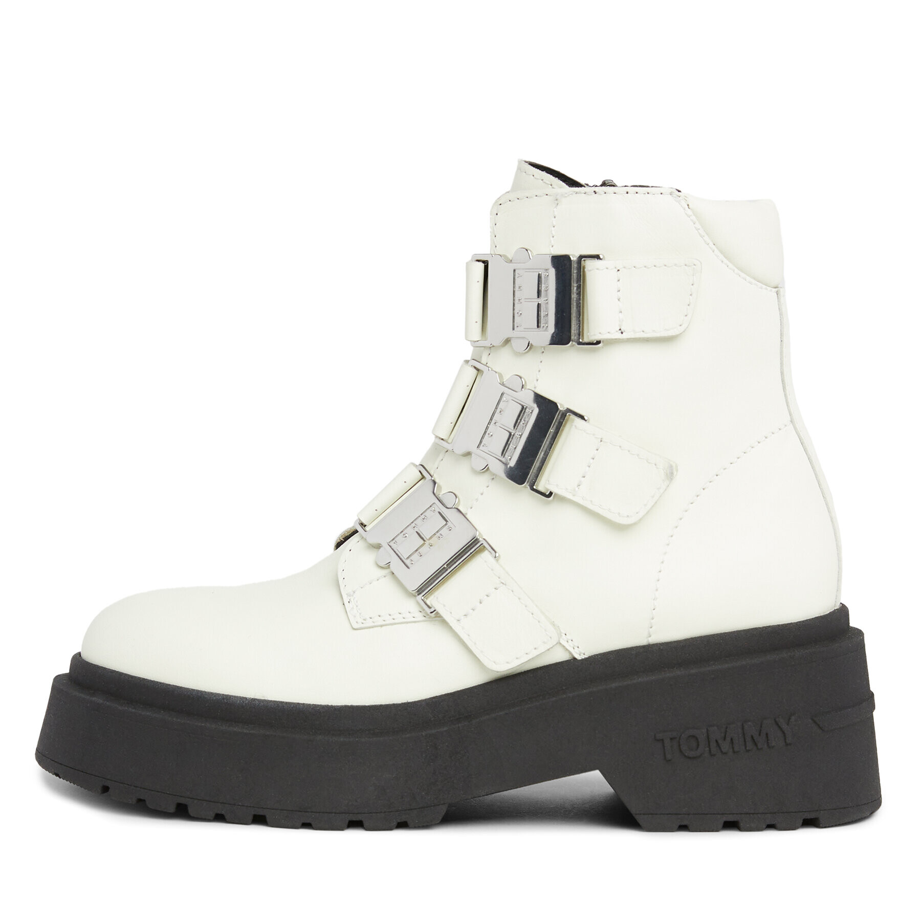 Tommy Jeans Polokozačky Tjw Chunky Boot Hardware EN0EN02443 Bílá - Pepit.cz