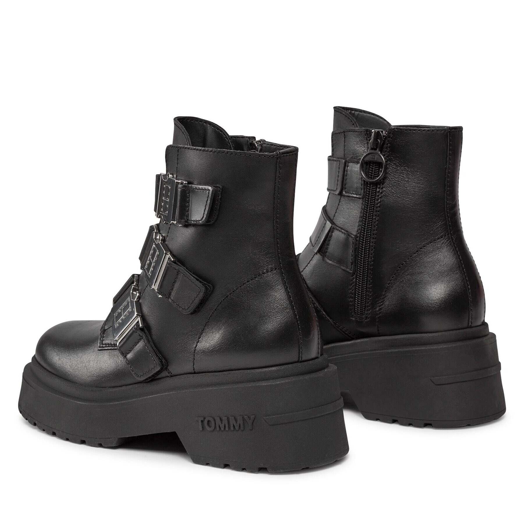 Tommy Jeans Polokozačky Tjw Chunky Boot Hardware EN0EN02443 Černá - Pepit.cz