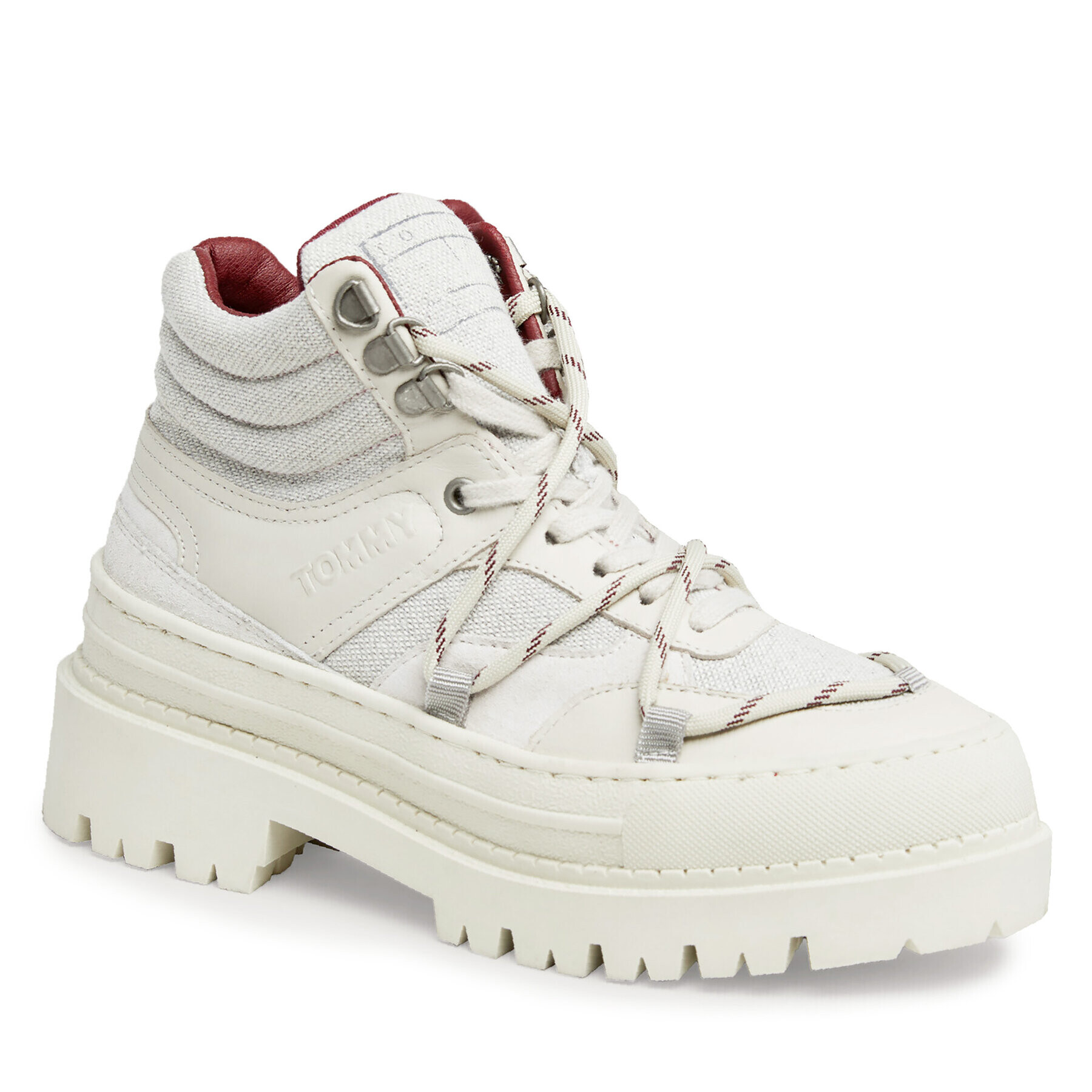 Tommy Jeans Polokozačky Tjw Hybrid Boot EN0EN02338 Bílá - Pepit.cz