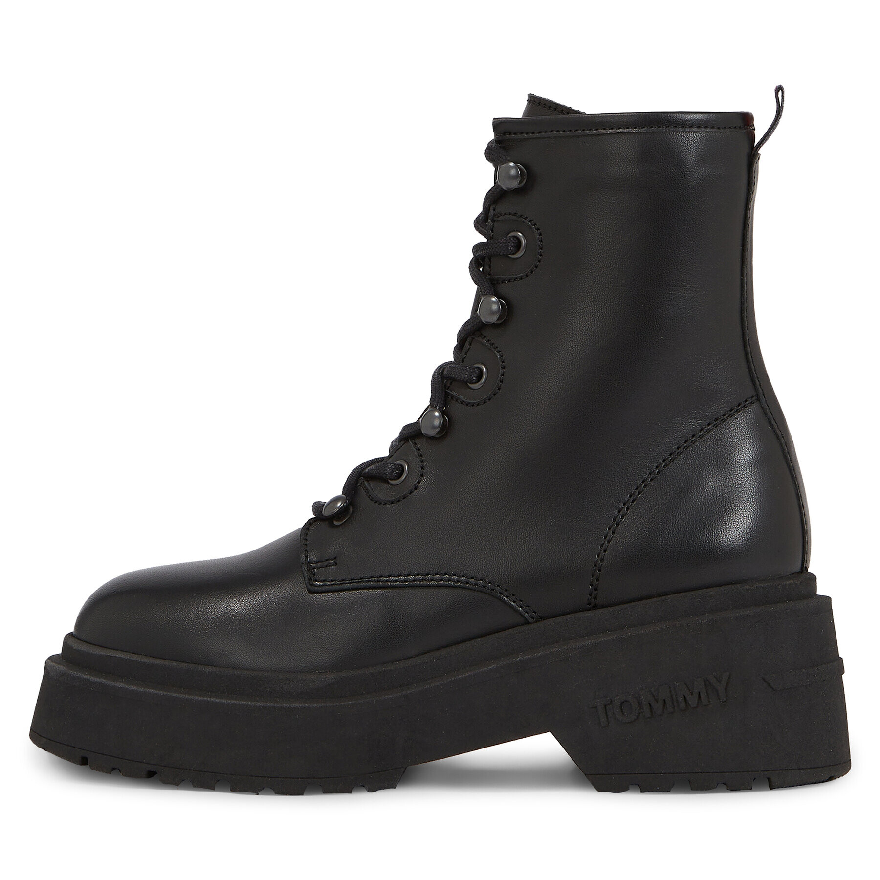 Tommy Jeans Polokozačky Tjw Lace Up Boot Chunky EN0EN02404 Černá - Pepit.cz