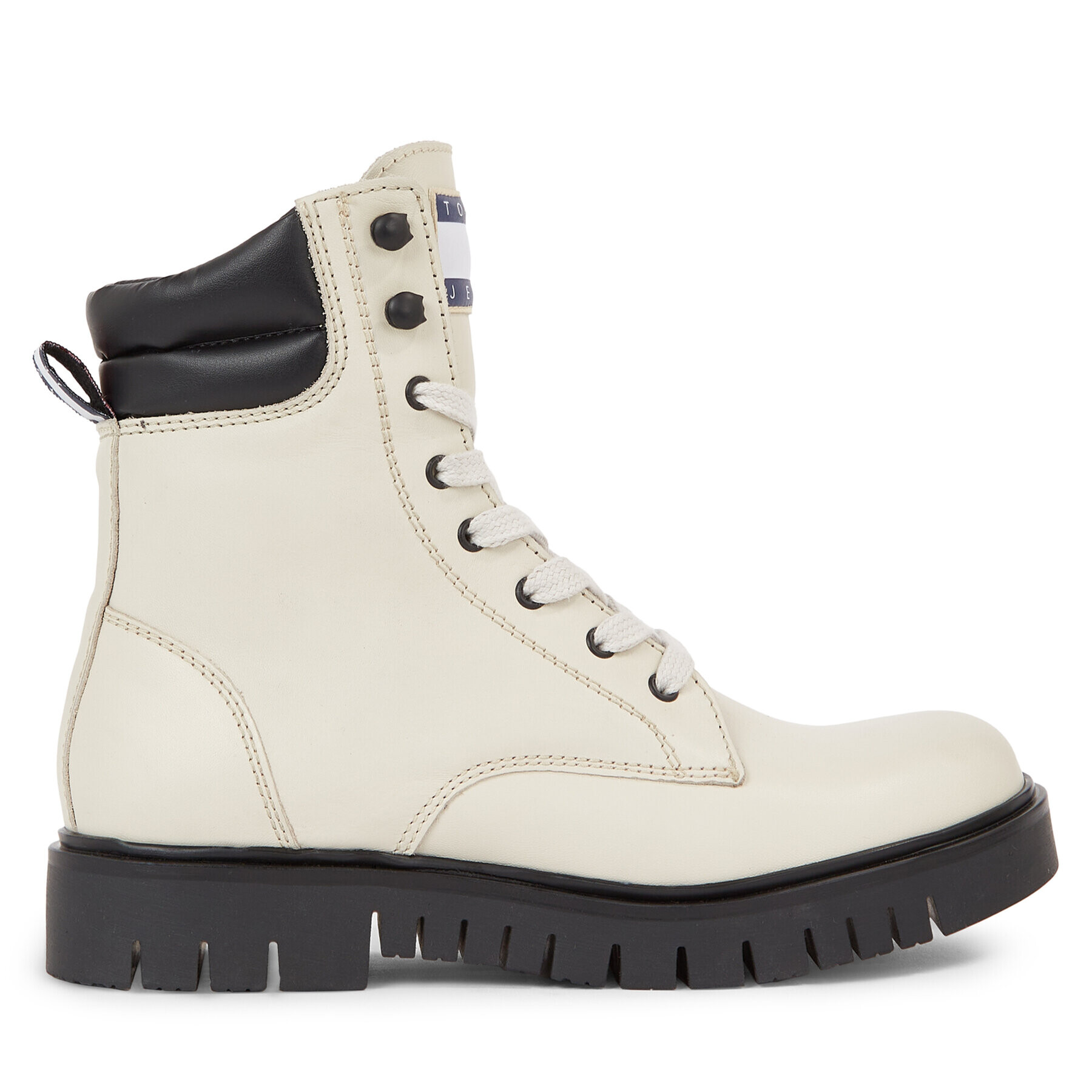 Tommy Jeans Polokozačky Tjw Lace Up Boot EN0EN02314 Béžová - Pepit.cz