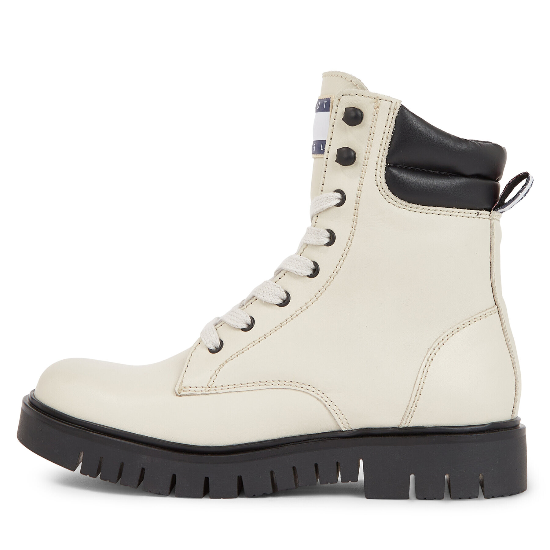 Tommy Jeans Polokozačky Tjw Lace Up Boot EN0EN02314 Béžová - Pepit.cz