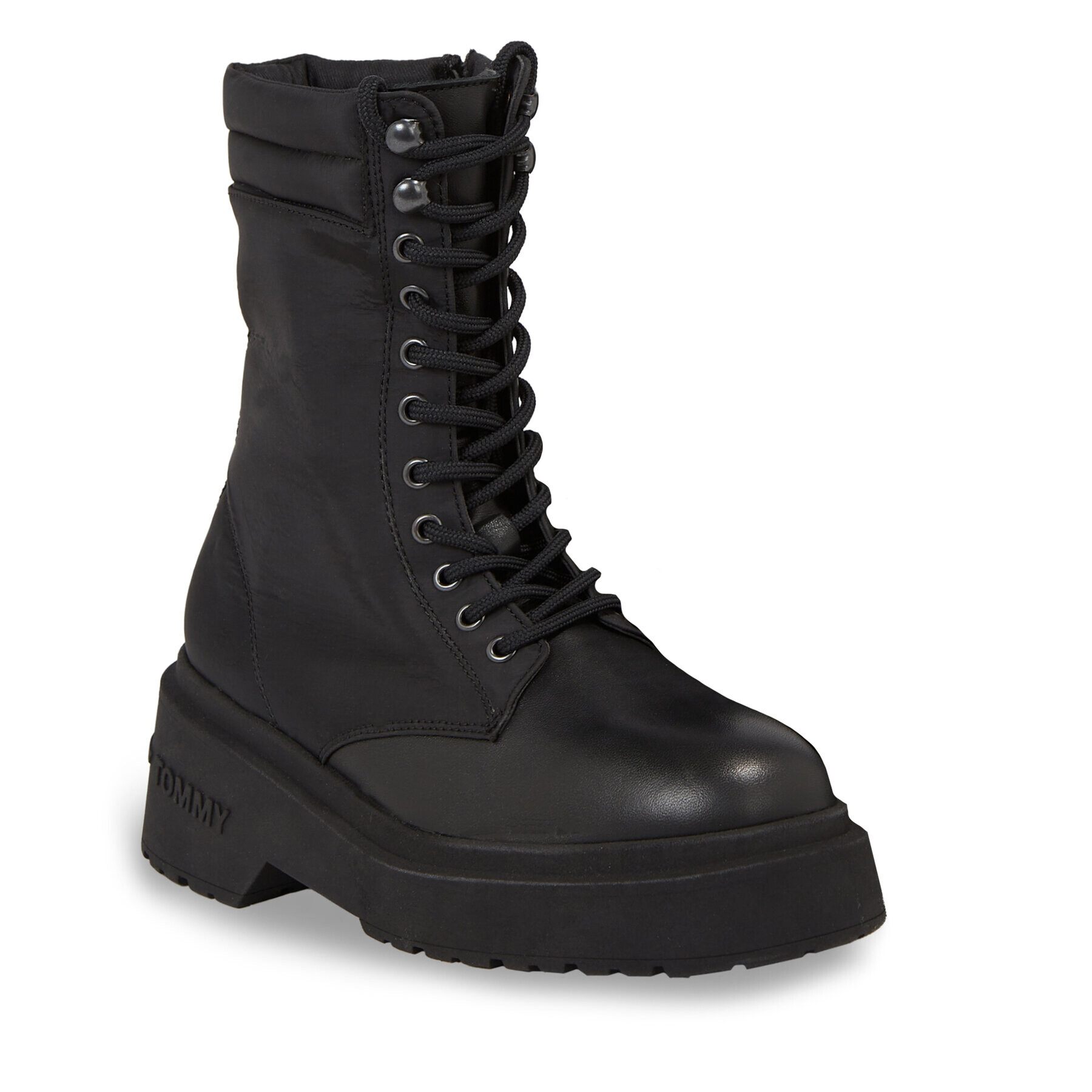 Tommy Jeans Polokozačky Tjw Lace Up Padded Boot EN0EN02405 Černá - Pepit.cz