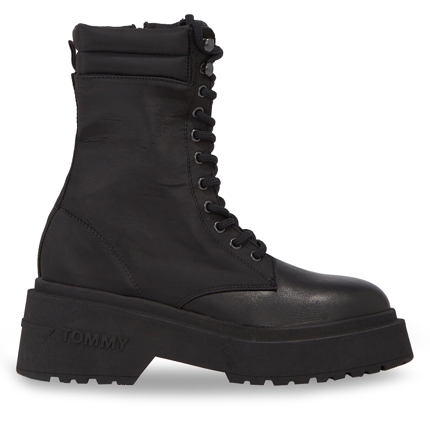 Tommy Jeans Polokozačky Tjw Lace Up Padded Boot EN0EN02405 Černá - Pepit.cz