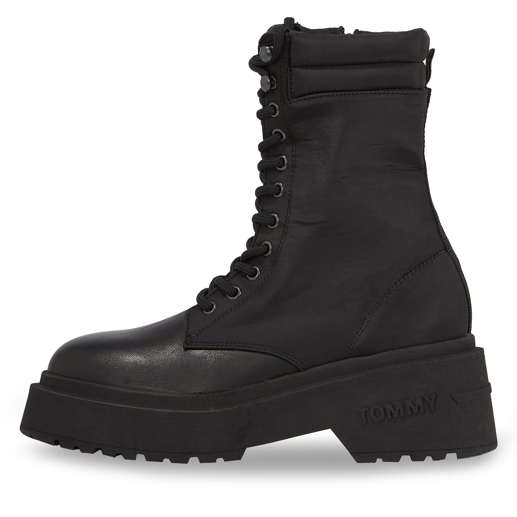 Tommy Jeans Polokozačky Tjw Lace Up Padded Boot EN0EN02405 Černá - Pepit.cz