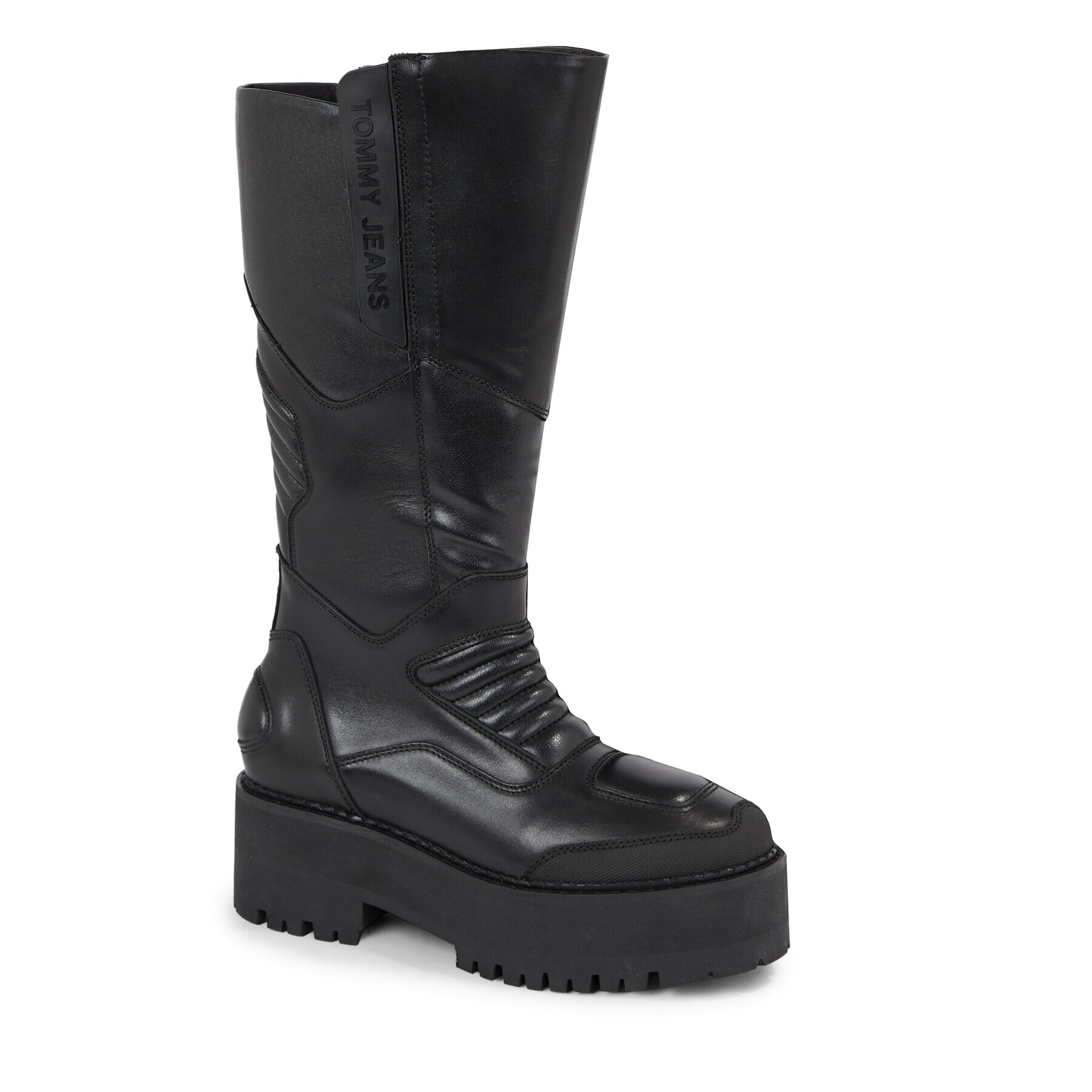 Tommy Jeans Kozačky Tjw Long Shaft Biker Boot EN0EN02376 Černá - Pepit.cz