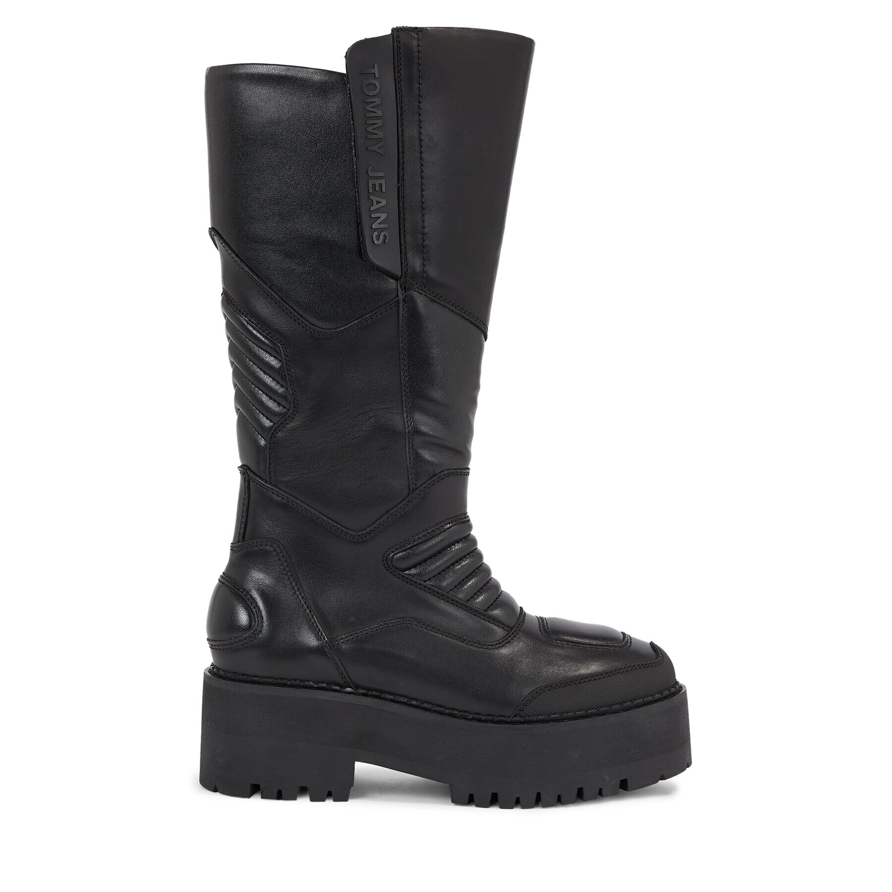 Tommy Jeans Kozačky Tjw Long Shaft Biker Boot EN0EN02376 Černá - Pepit.cz