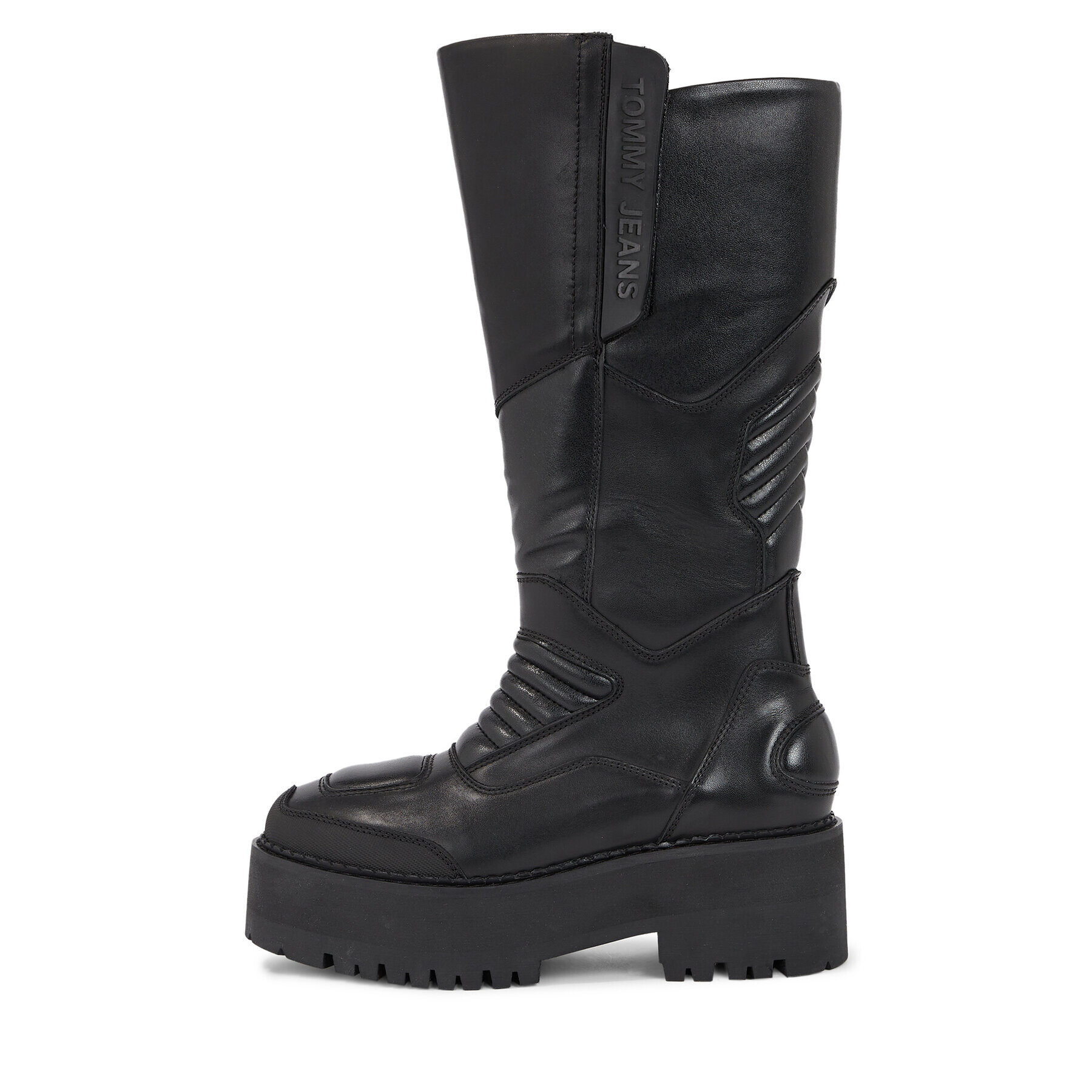 Tommy Jeans Kozačky Tjw Long Shaft Biker Boot EN0EN02376 Černá - Pepit.cz