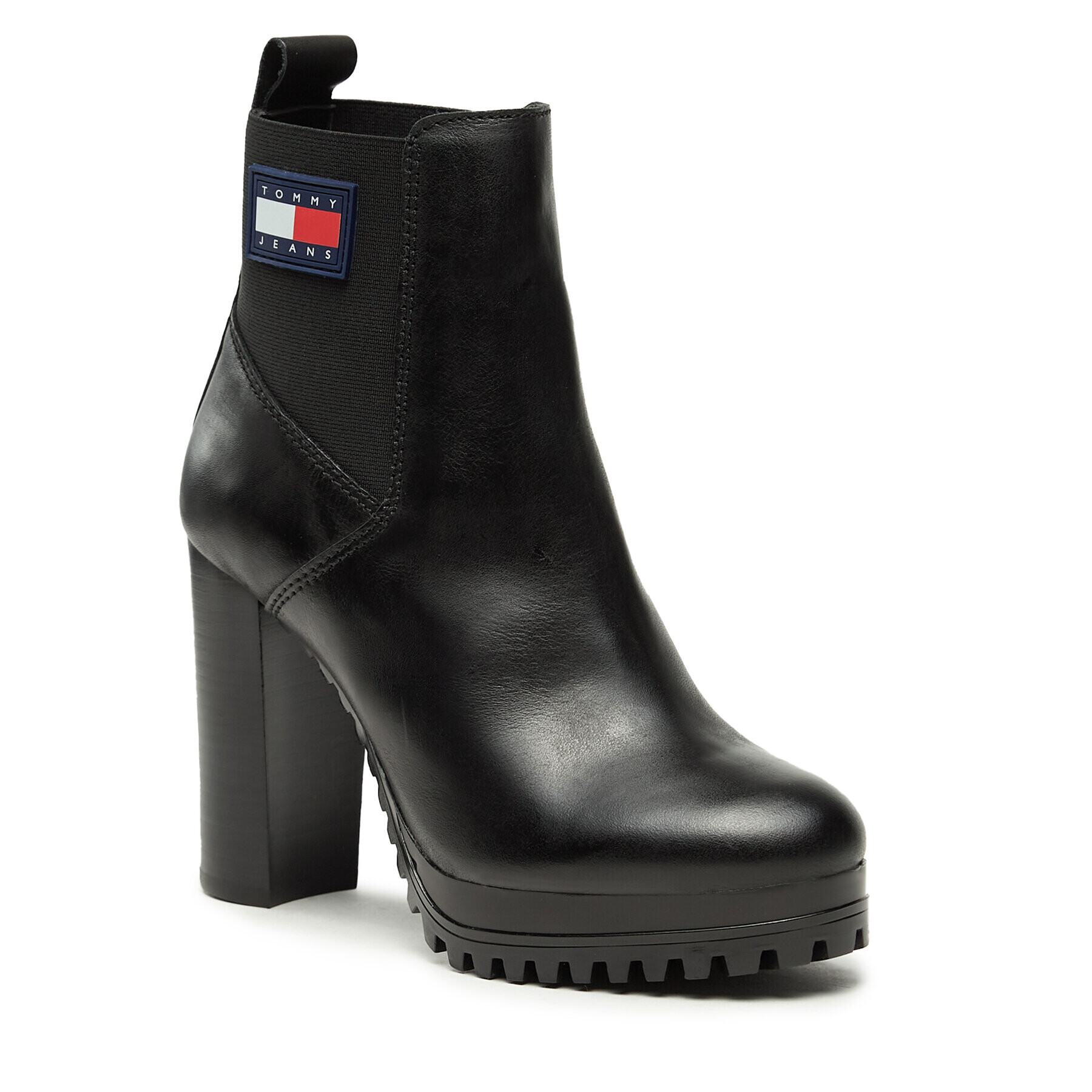 Tommy Jeans Polokozačky Tjw New Ess High Heel Boot EN0EN02439 Černá - Pepit.cz