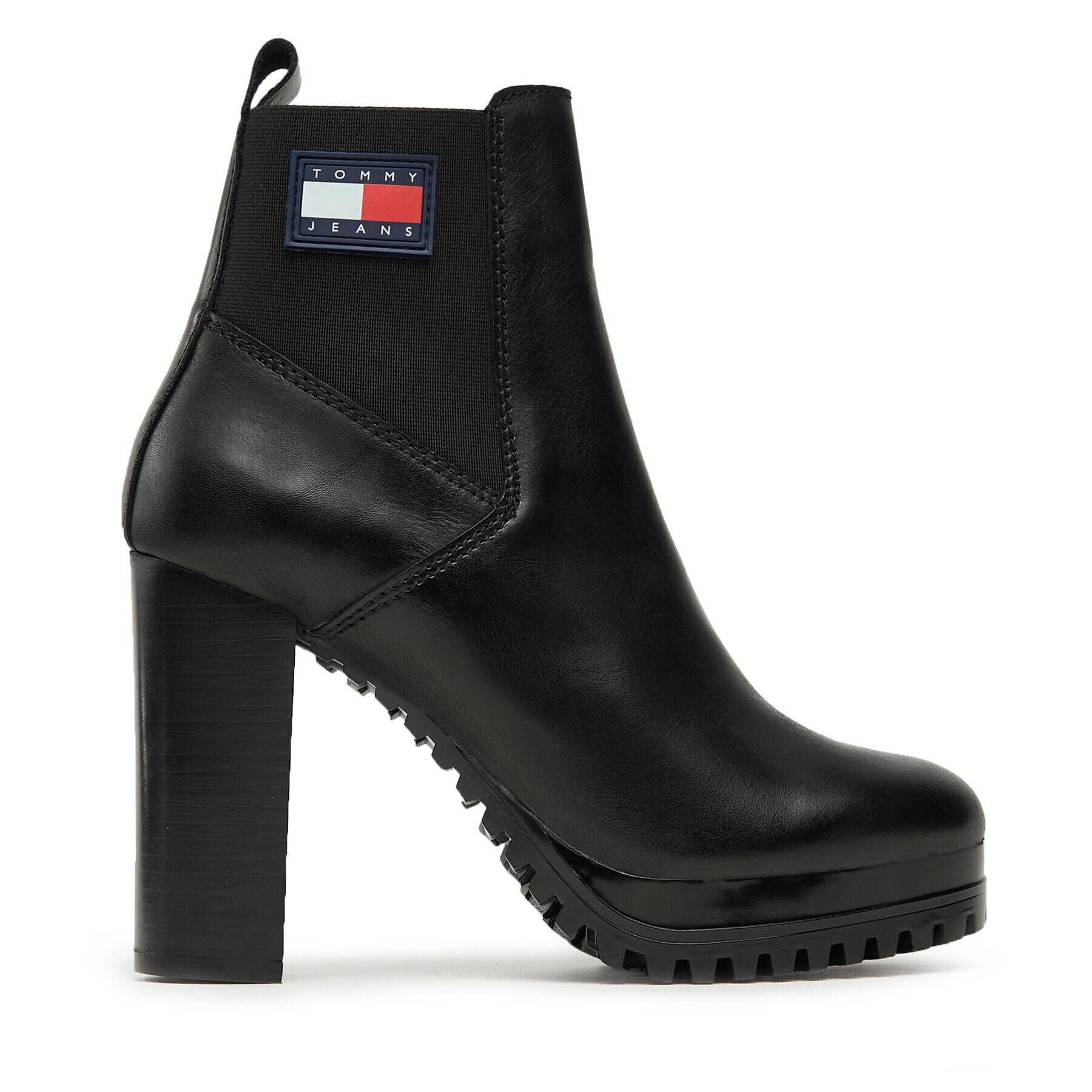 Tommy Jeans Polokozačky Tjw New Ess High Heel Boot EN0EN02439 Černá - Pepit.cz