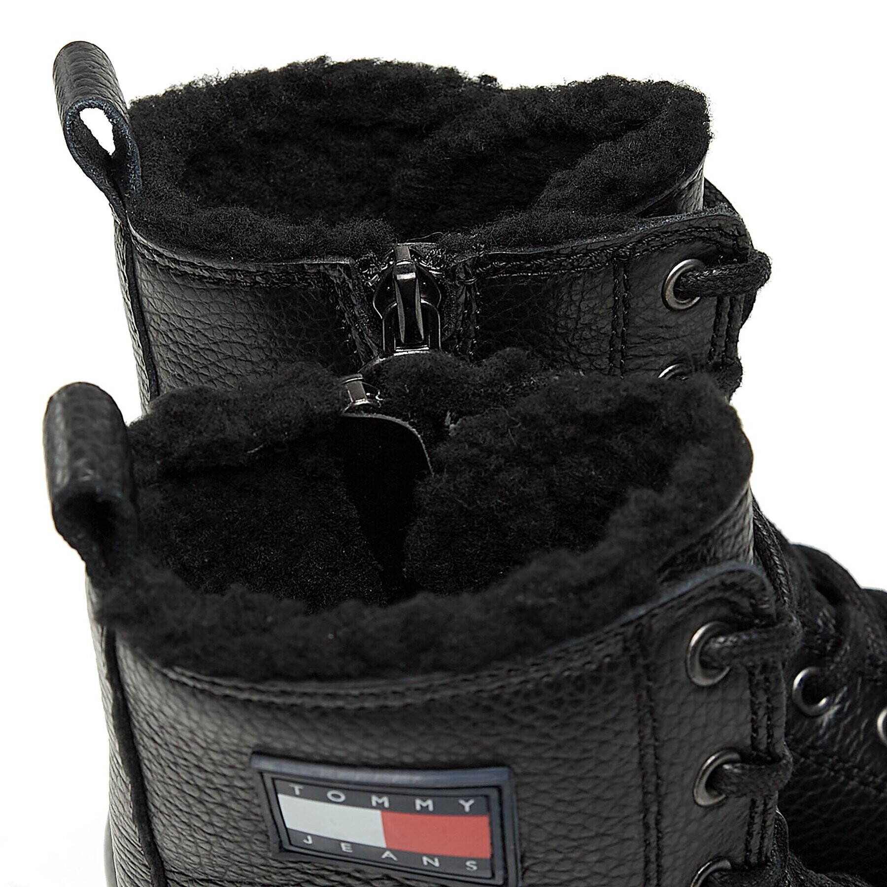 Tommy Jeans Polokozačky Tjw Urban Boot Tumbled Ltr Wl EN0EN02317 Černá - Pepit.cz