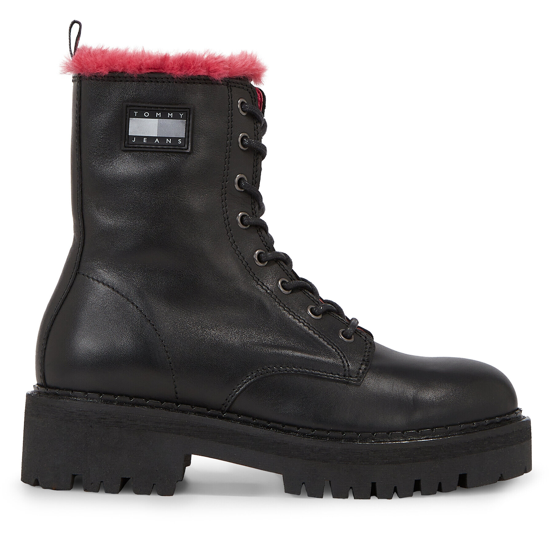 Tommy Jeans Polokozačky Tjw W Urban Boot Smooth Ltr Wl EN0EN02402 Černá - Pepit.cz