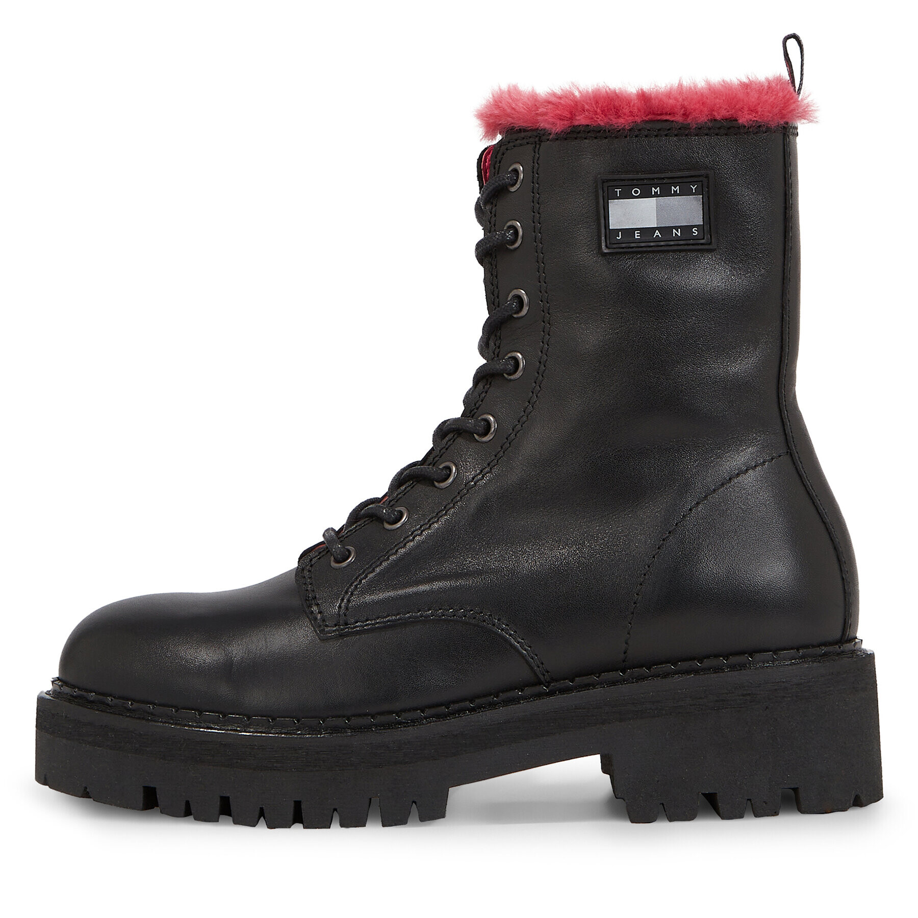 Tommy Jeans Polokozačky Tjw W Urban Boot Smooth Ltr Wl EN0EN02402 Černá - Pepit.cz