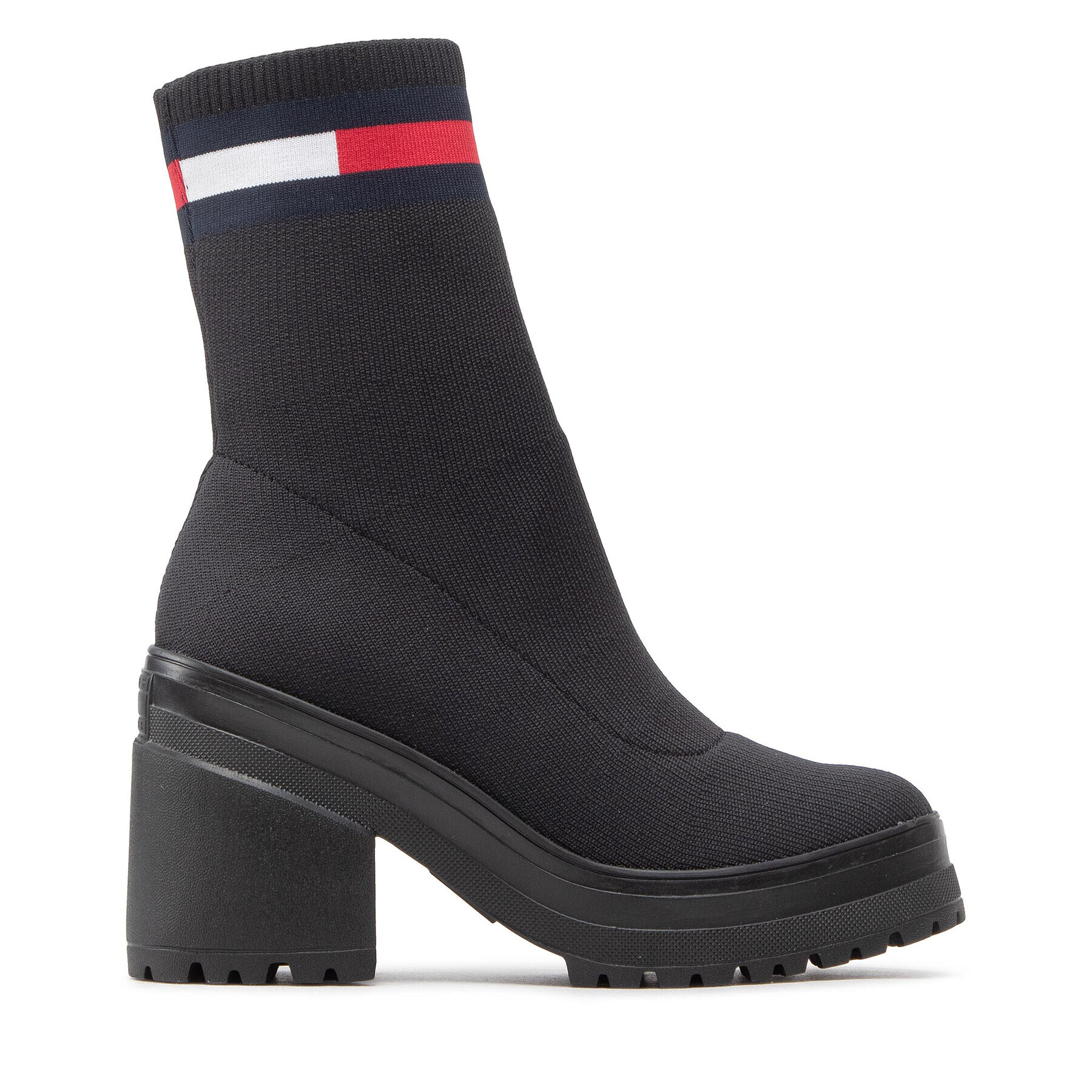 Tommy Jeans Polokozačky Water Resistent Knitted Boot EN0EN01914 Černá - Pepit.cz