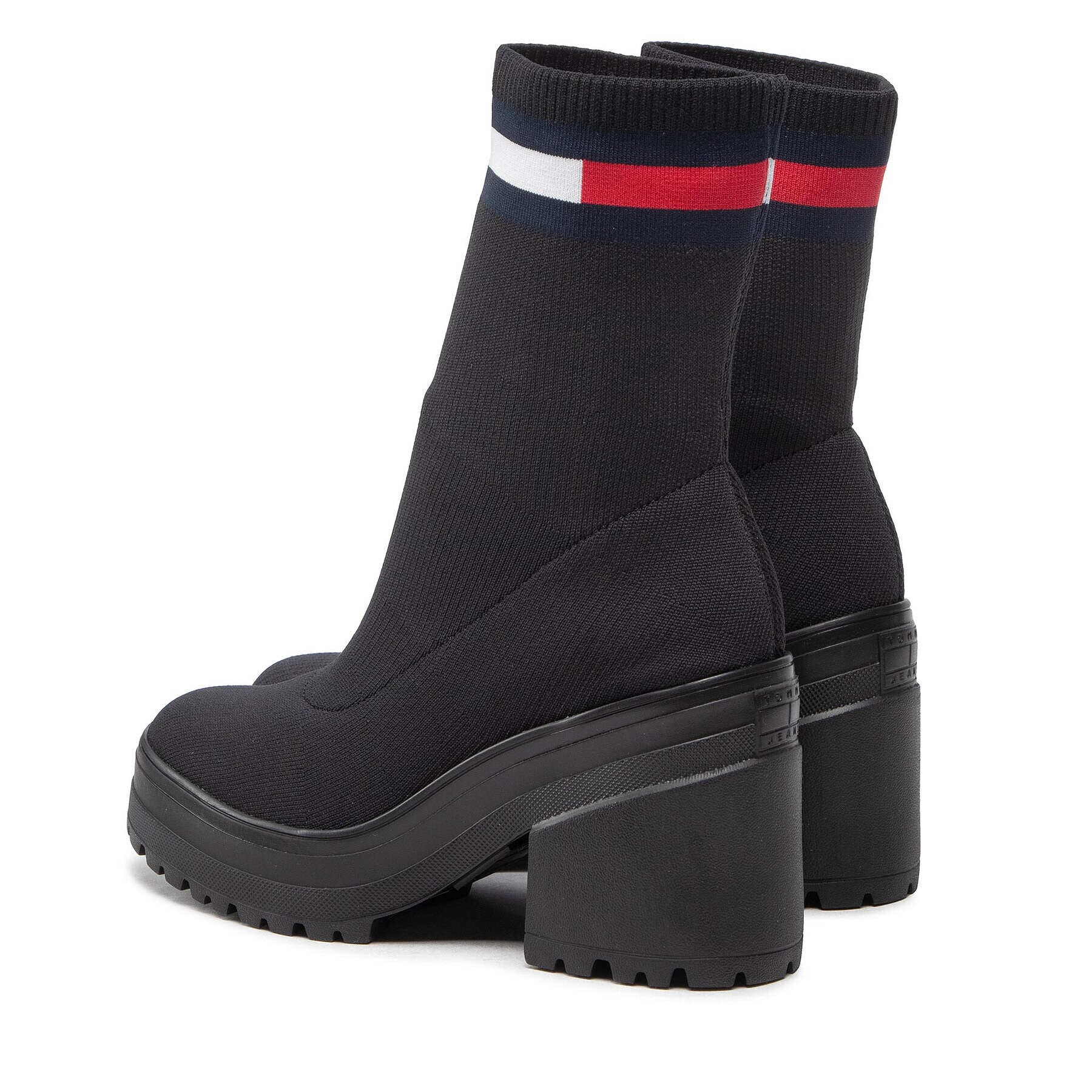 Tommy Jeans Polokozačky Water Resistent Knitted Boot EN0EN01914 Černá - Pepit.cz