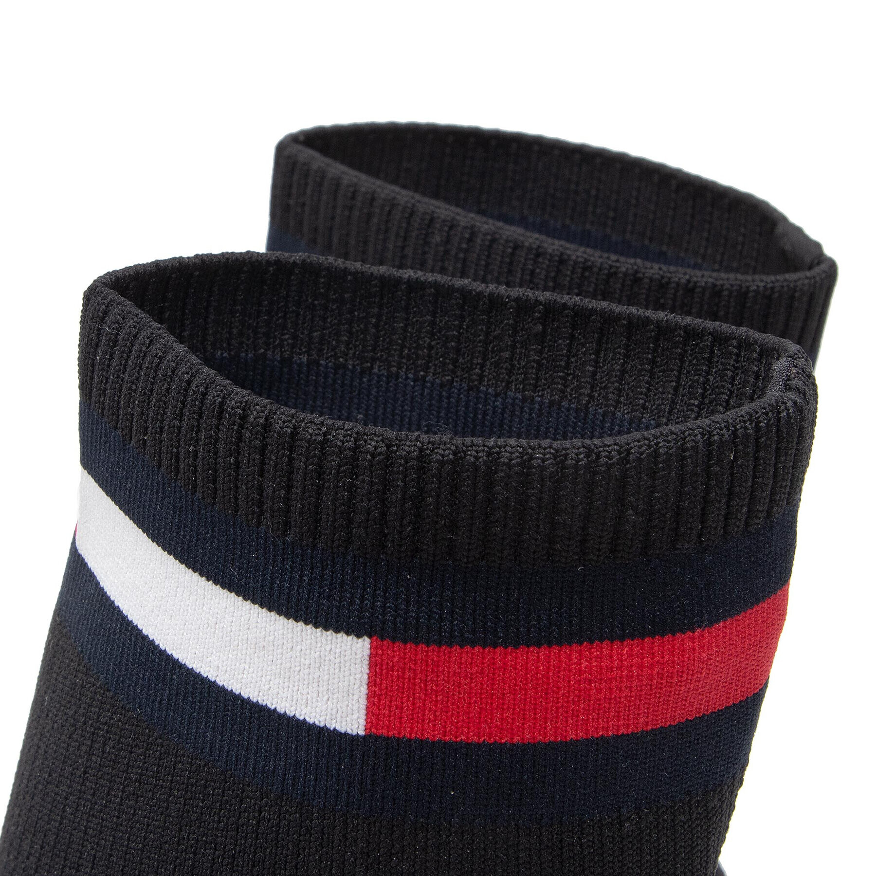 Tommy Jeans Polokozačky Water Resistent Knitted Boot EN0EN01914 Černá - Pepit.cz