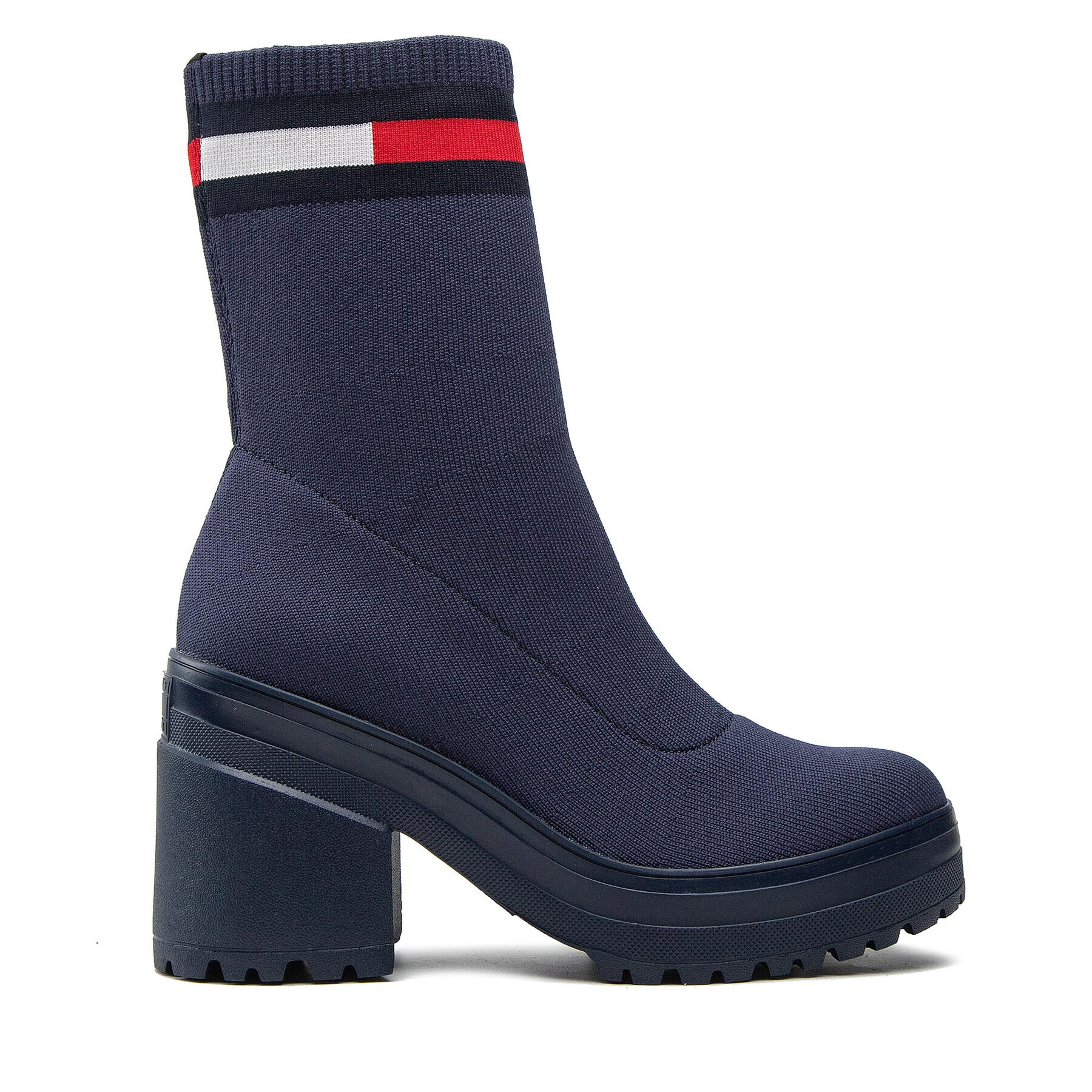 Tommy Jeans Polokozačky Water Resistent Knitted Boot EN0EN01914 Tmavomodrá - Pepit.cz