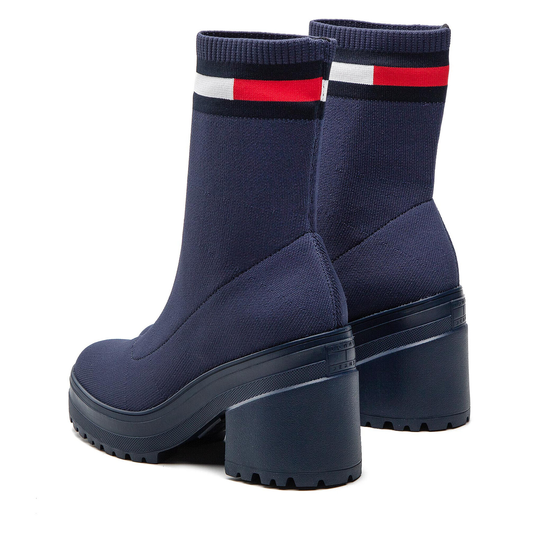 Tommy Jeans Polokozačky Water Resistent Knitted Boot EN0EN01914 Tmavomodrá - Pepit.cz