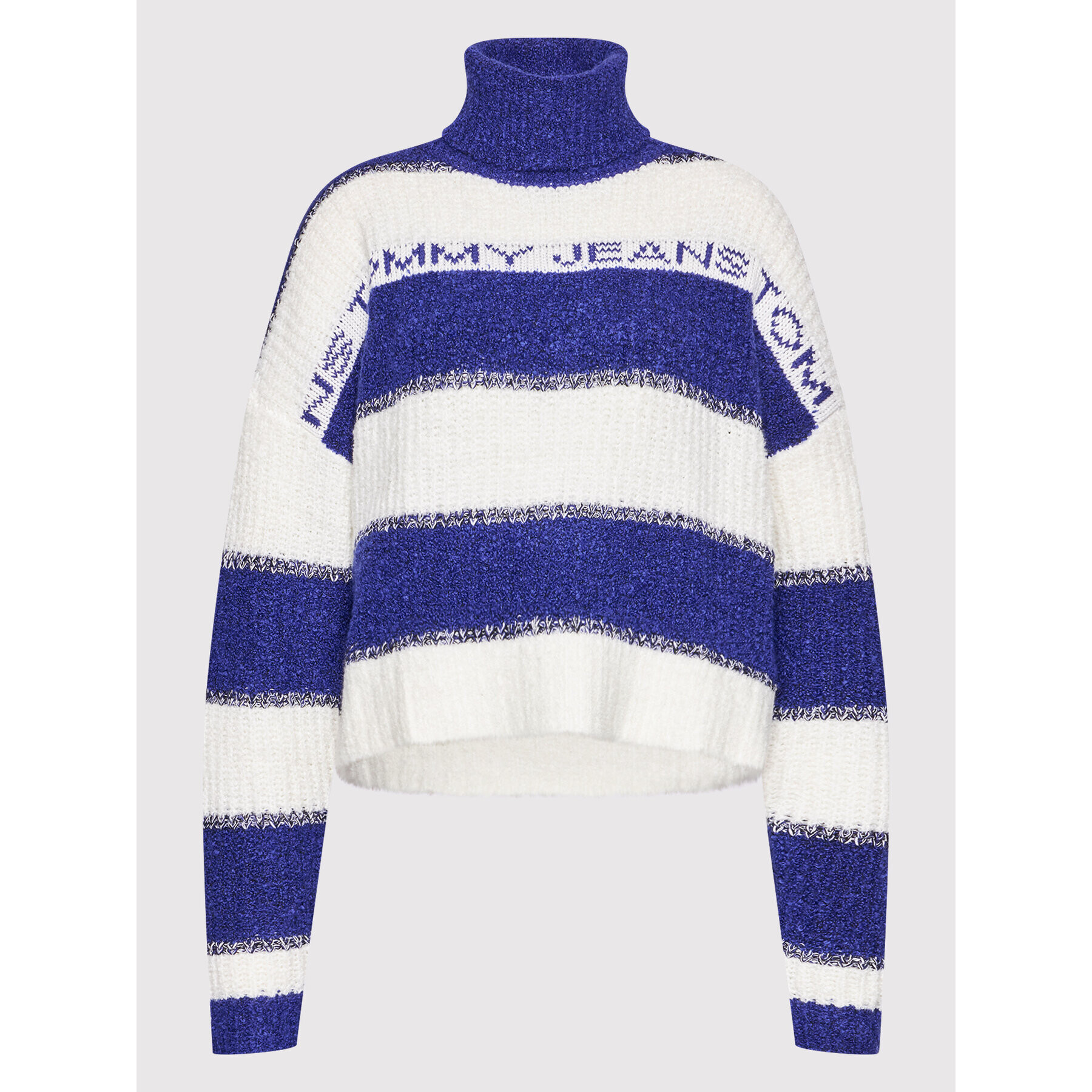 Tommy Jeans Rolák Stripe DW0DW11009 Modrá Regular Fit - Pepit.cz