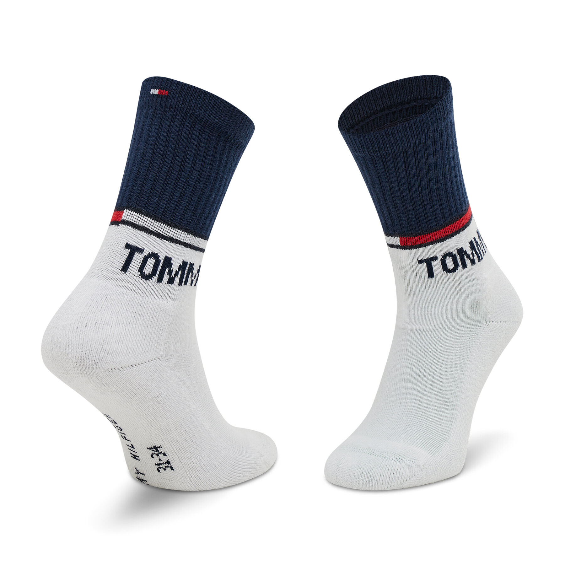 Tommy Jeans Sada 2 párů dětských vysokých ponožek 701210515 Bílá - Pepit.cz