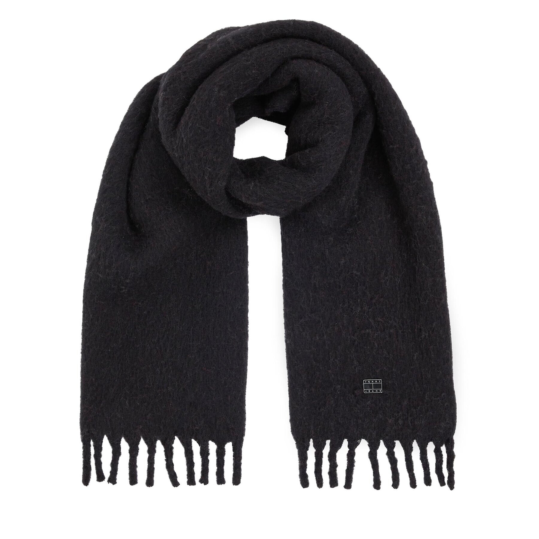 Tommy Jeans Šál Tjw Cosy Knit Scarf AW0AW15904 Černá - Pepit.cz